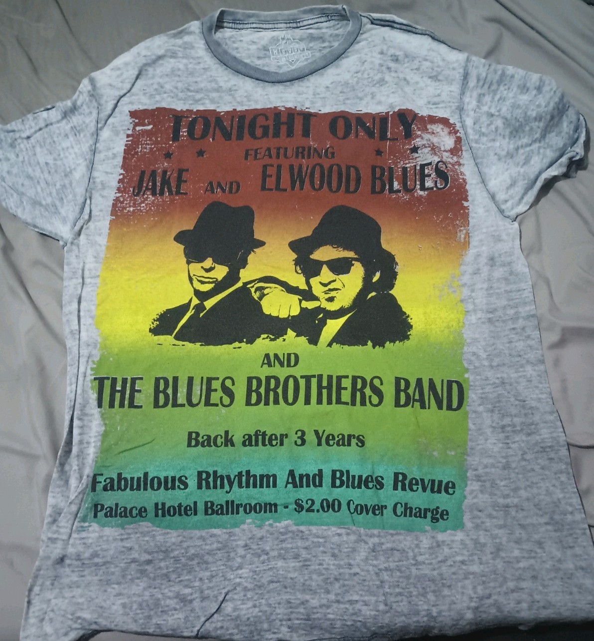 The Blues Brothers Jake And Elwood Blues T-shirt Men’s Large Gray