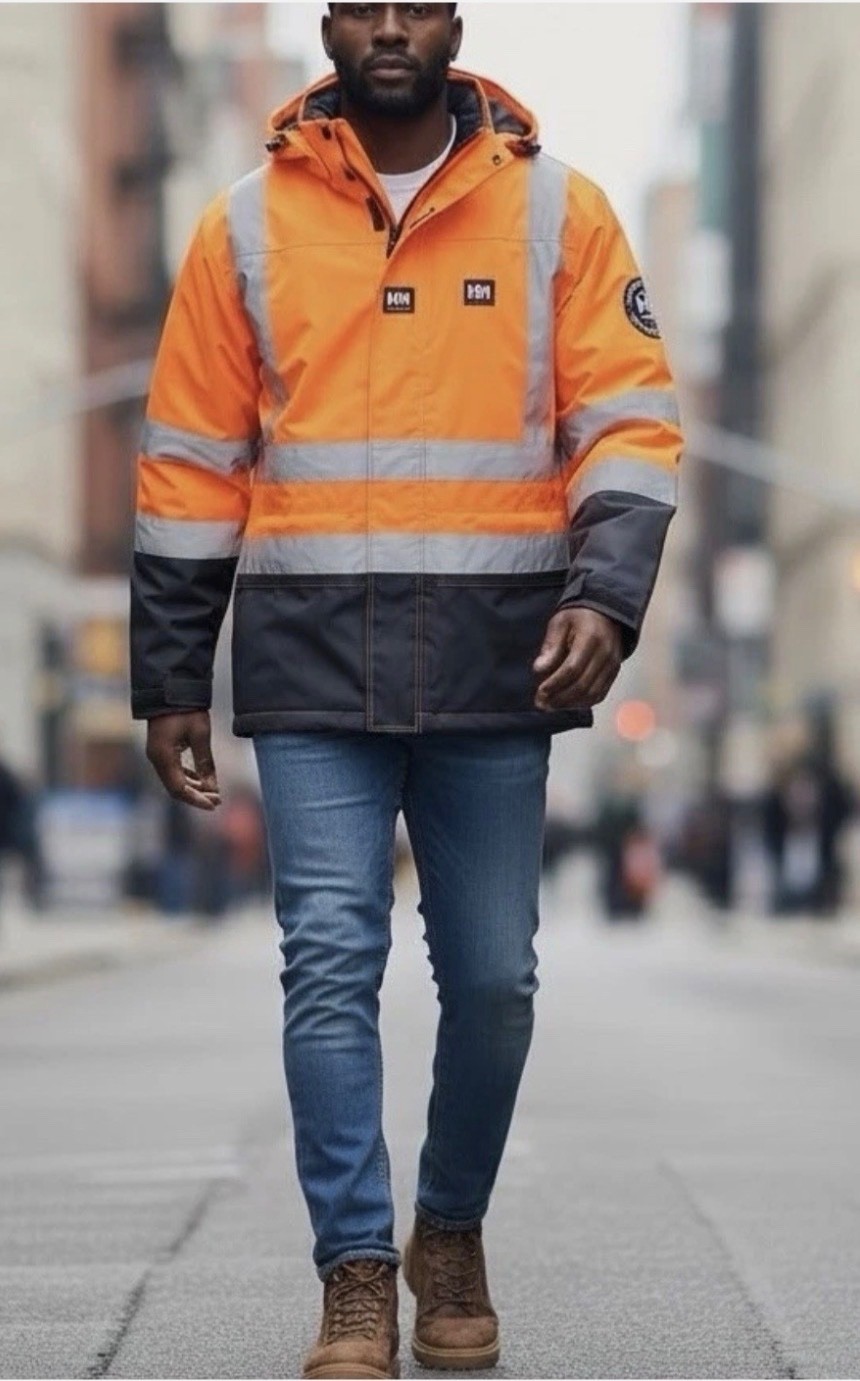 Helly Hansen 71374 Potsdam Hi-Vis Jacket 4XL Orange Waterproof Work Coat NWT
