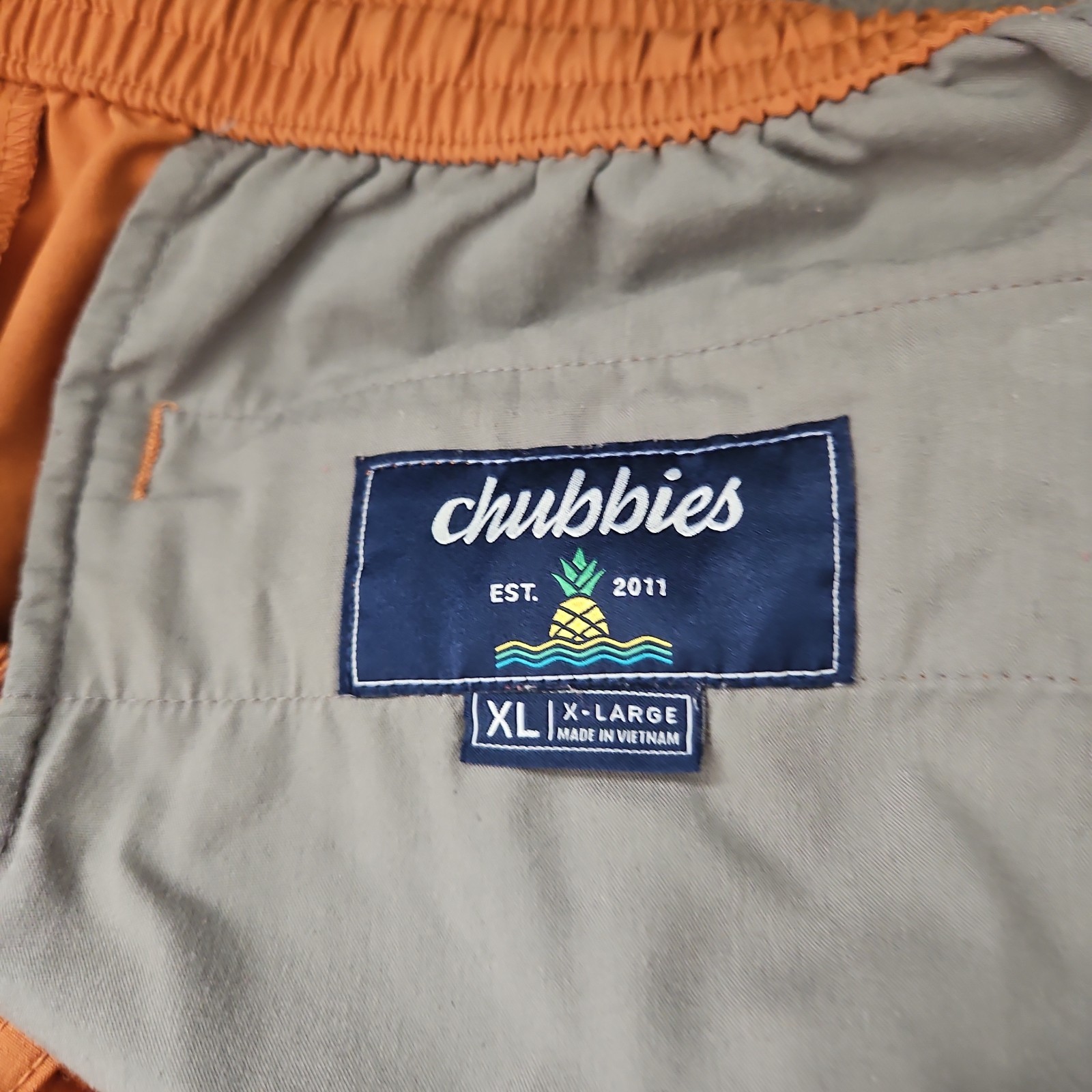 Chubbies 6” Everywear Short Men Sz XL Burnt Orange Everywhere Swim Trunks