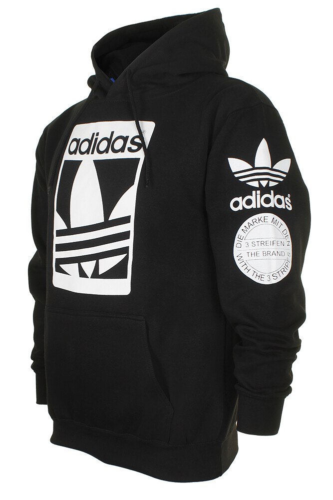 Adidas Men’s Original Trefoil Street Graphic Front Pocket Active Pullover Hoodie