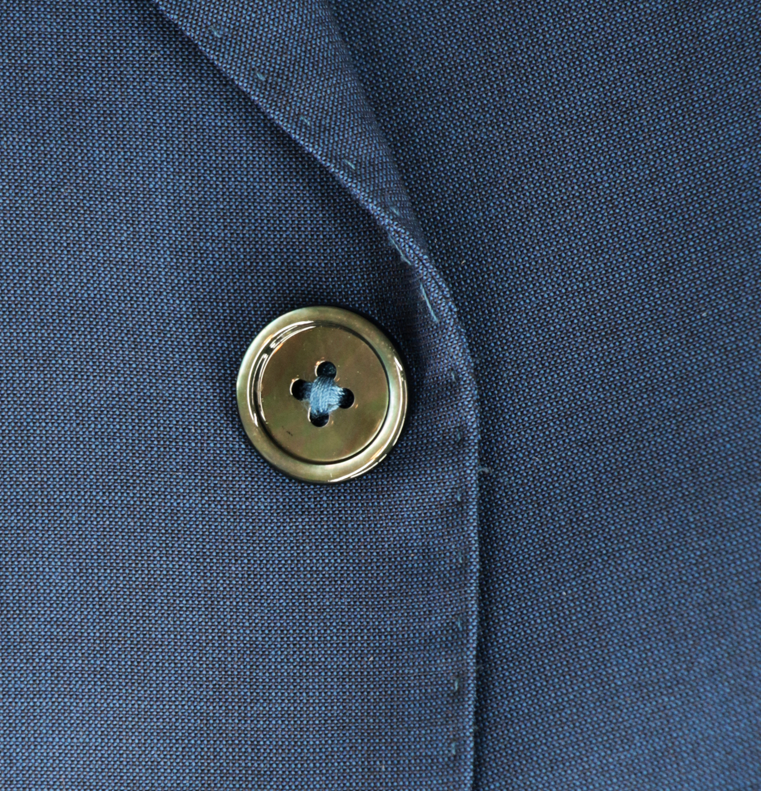 Men’s 48 Short Blue Bespoke Drago Lanificio In Biella Wool Surgeon Cuffs Suit