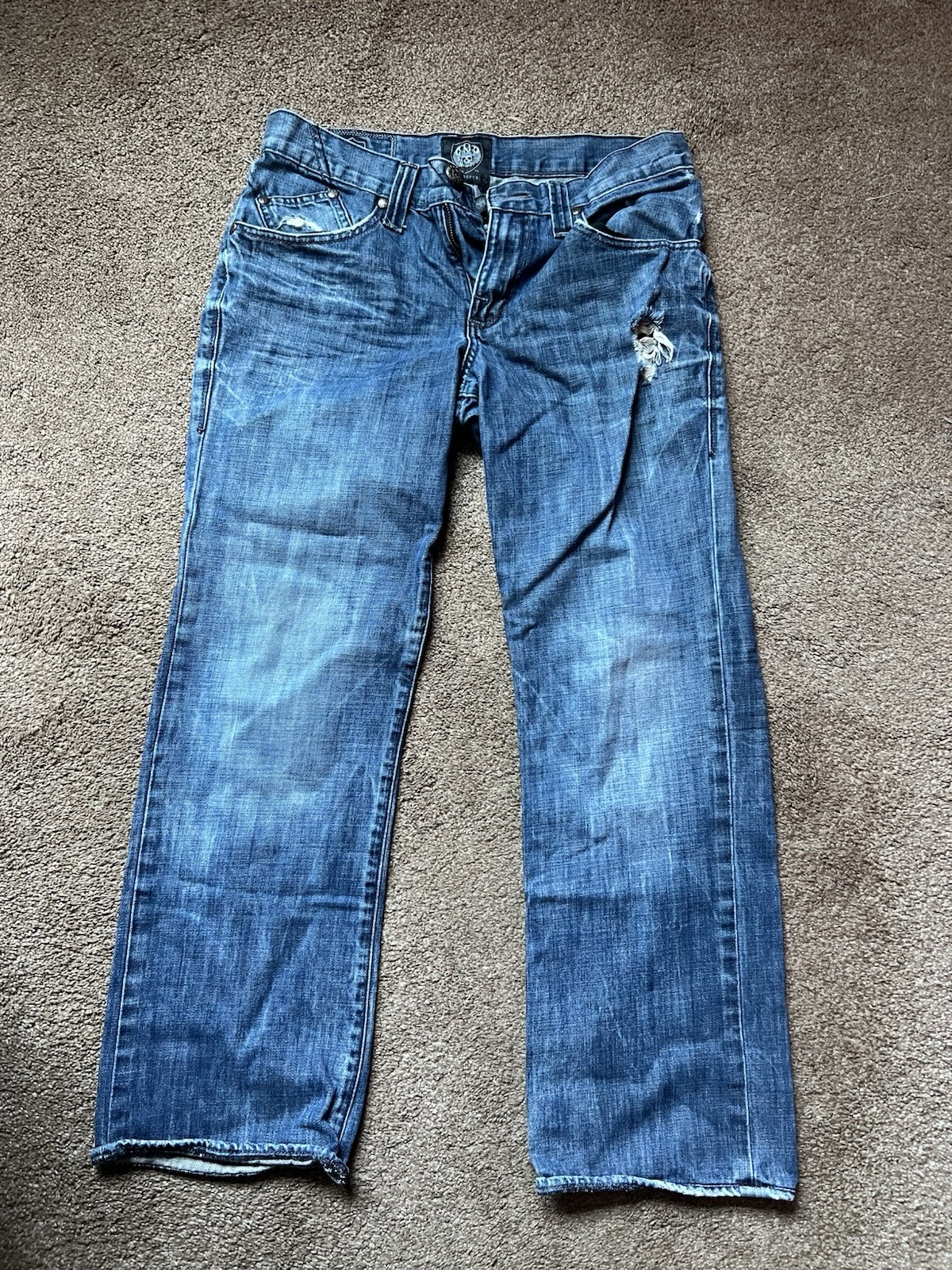 Rock & Republic Men’s Distressed Bolt Jeans 32 X 30
