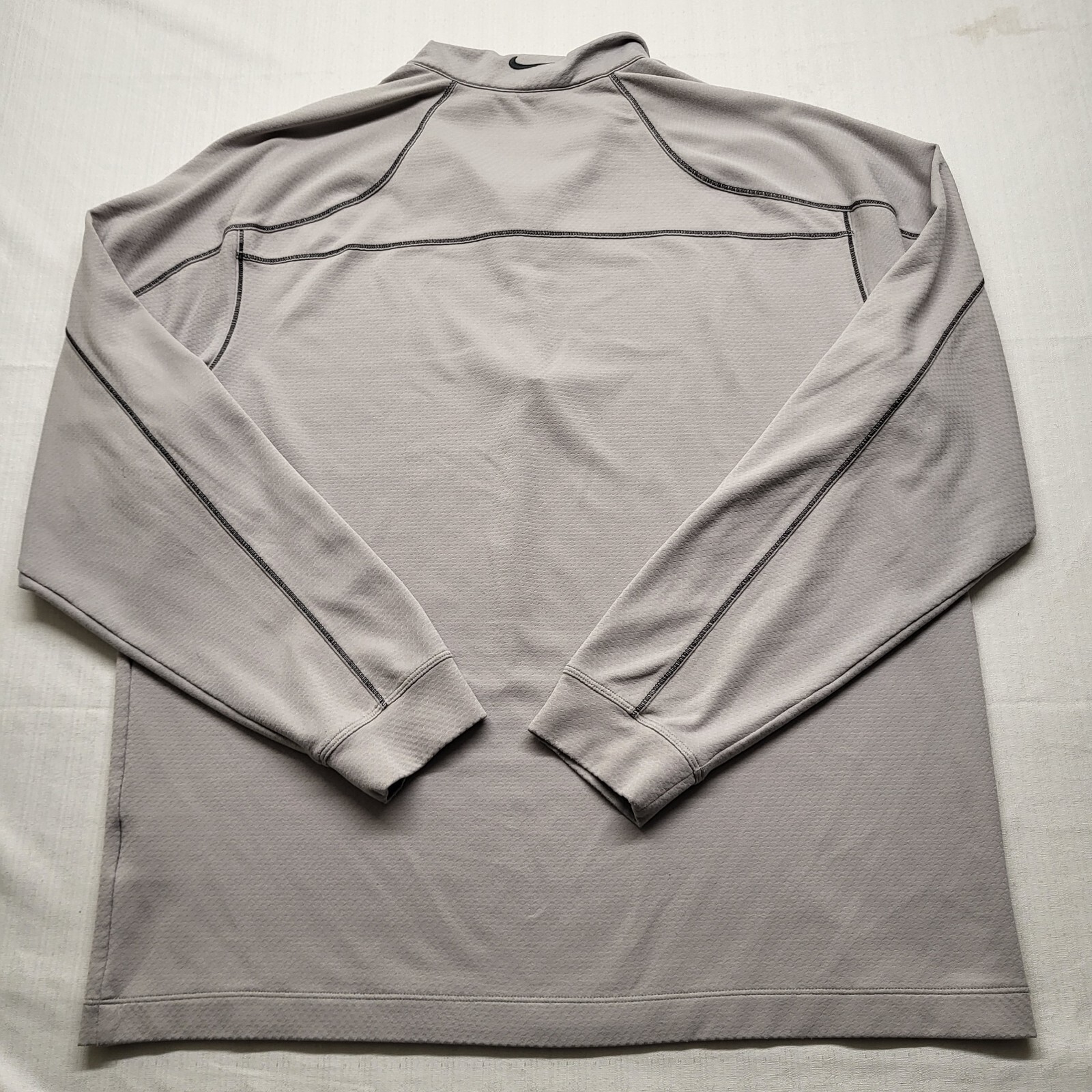 Nike Golf 1/2 Zip Dri Fit Pullover Mens Large Gray Long Sleeve Stretch Mock Neck