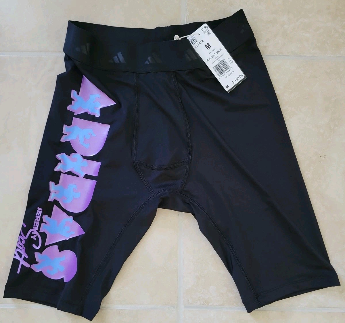 Adidas X Jeremy Scott Bike Shorts Half Tights Men’s M $100 NWT JL7632 Black