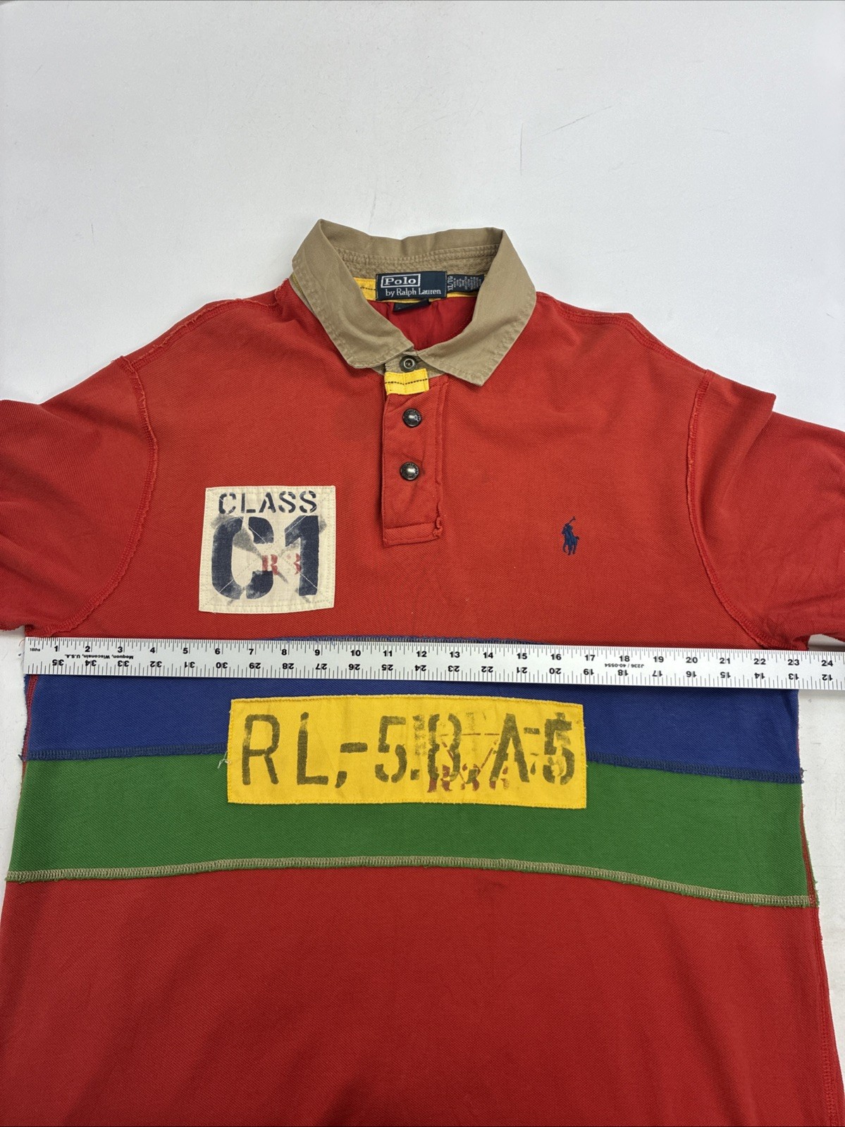 Vintage Polo Ralph Lauren C1 Rafting Rugby Shirt Size XL