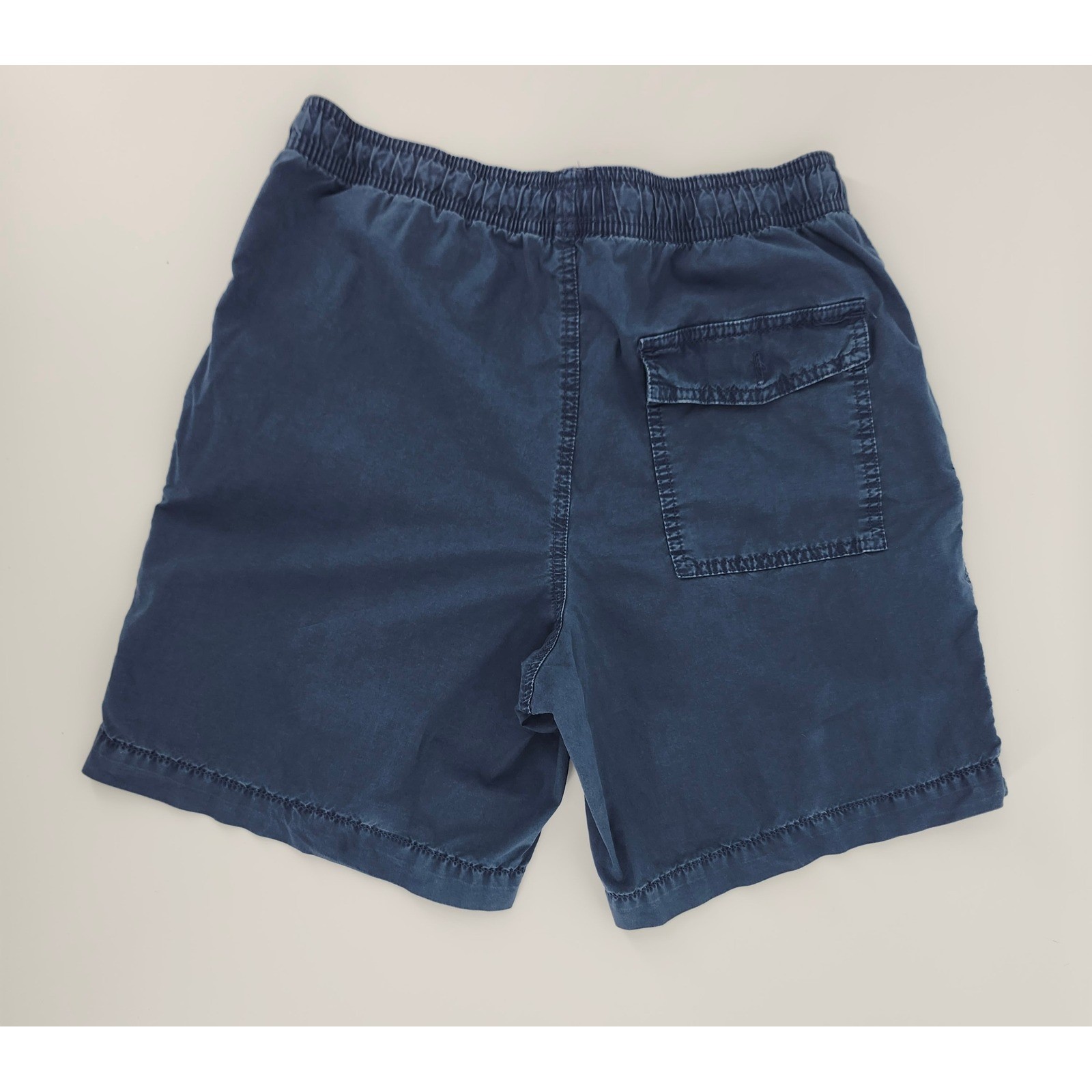 American Eagle Mens Navy Blue Elastic Waist Drawstring Shorts Size S 7in Inseam