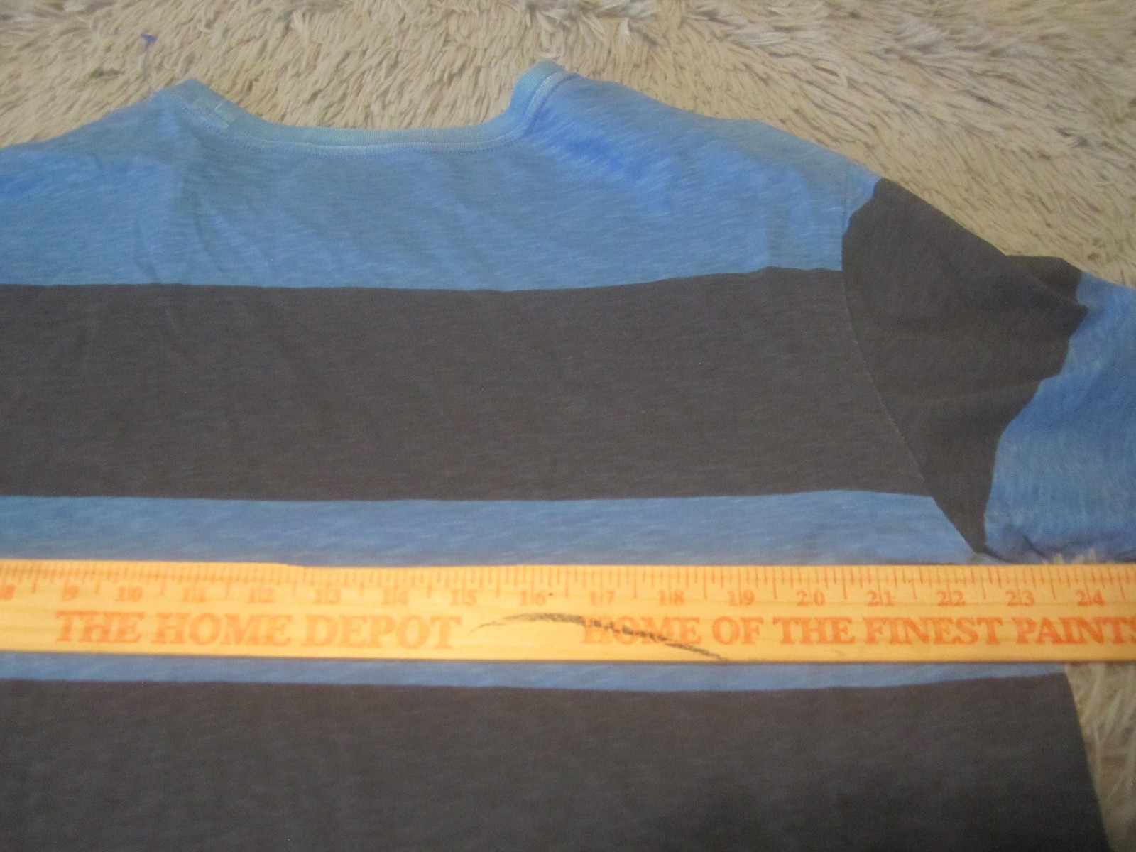 American Eagle Outfitters Shirt Mens XL Blue Green Striped Pocket Logo Tee