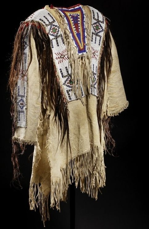 Native American Western Wear Suede Leather Jacket Fringes & Beads Work War Shirt