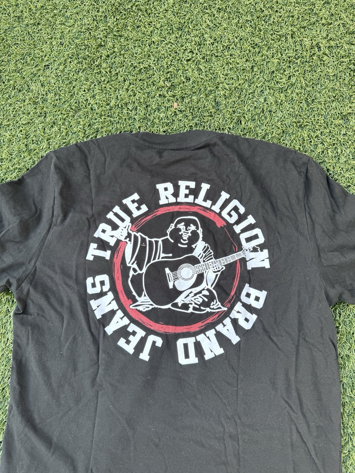 TRUE RELIGION BUDDHA Designer Graphic T-shirt, LARGE Gently Worn