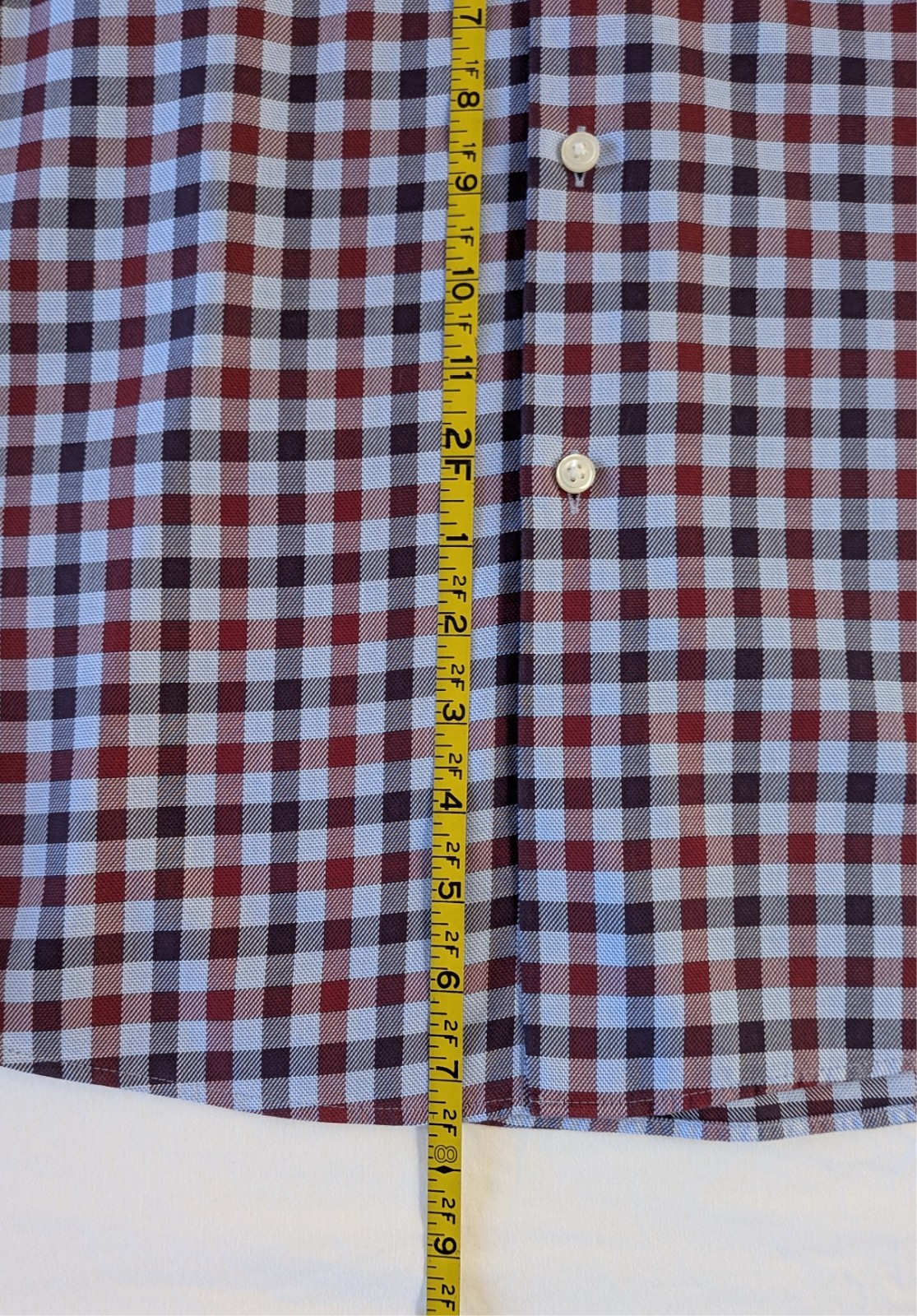 Hugo Boss Sharp Fit Button Up Shirt Blue & Red Check Mens 15.5 R 34 Mislabled