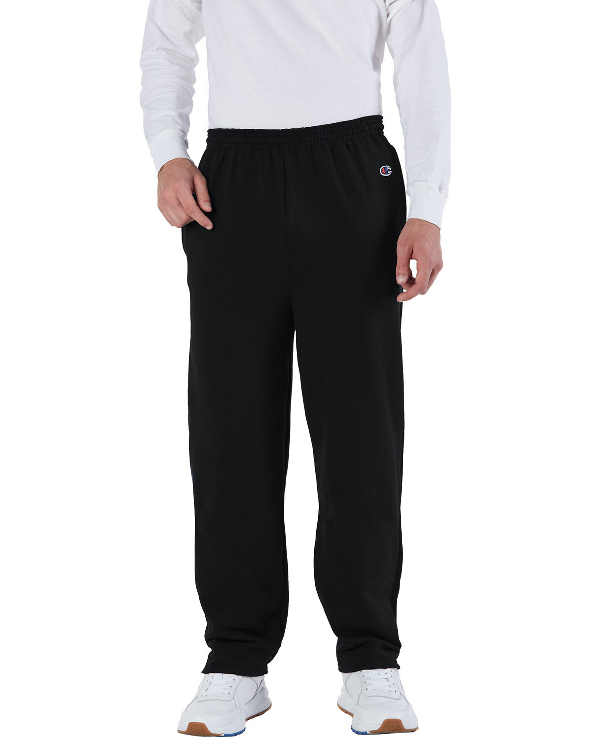 Champion Adult Powerblend Open-Bottom Fleece Pant with Pockets – P800