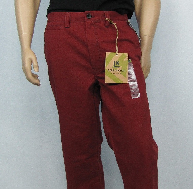 NEW Haggar Men’s Pants Life Khaki Chino Relaxed Straight Size 34×30