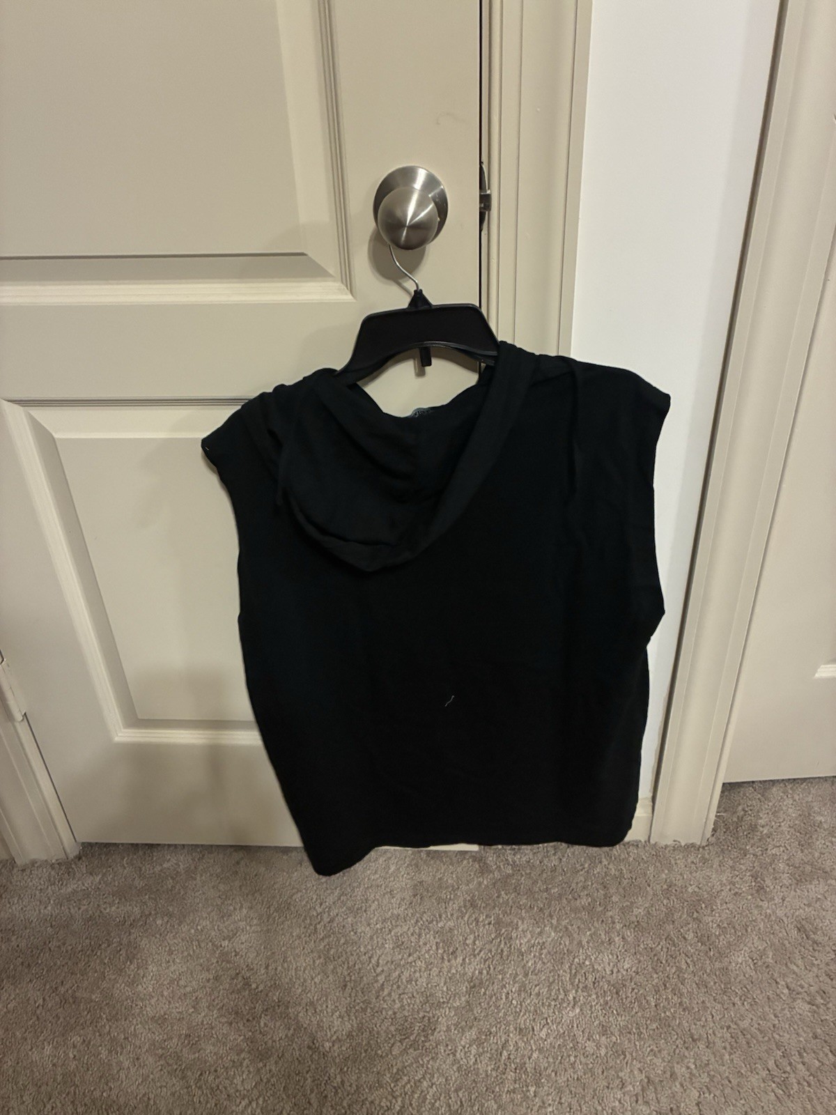True Religion Men’s Black Sleeveless Pullover Hoodie Graphic Buddha S/P