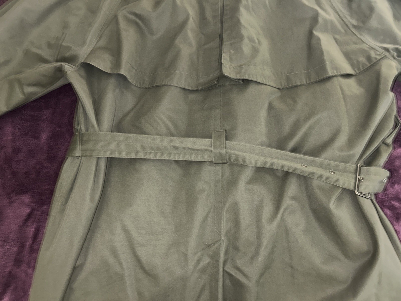 VTG 80s Oleg Cassini Signature Collection Military Trench Coat-52R-Flaws-Read