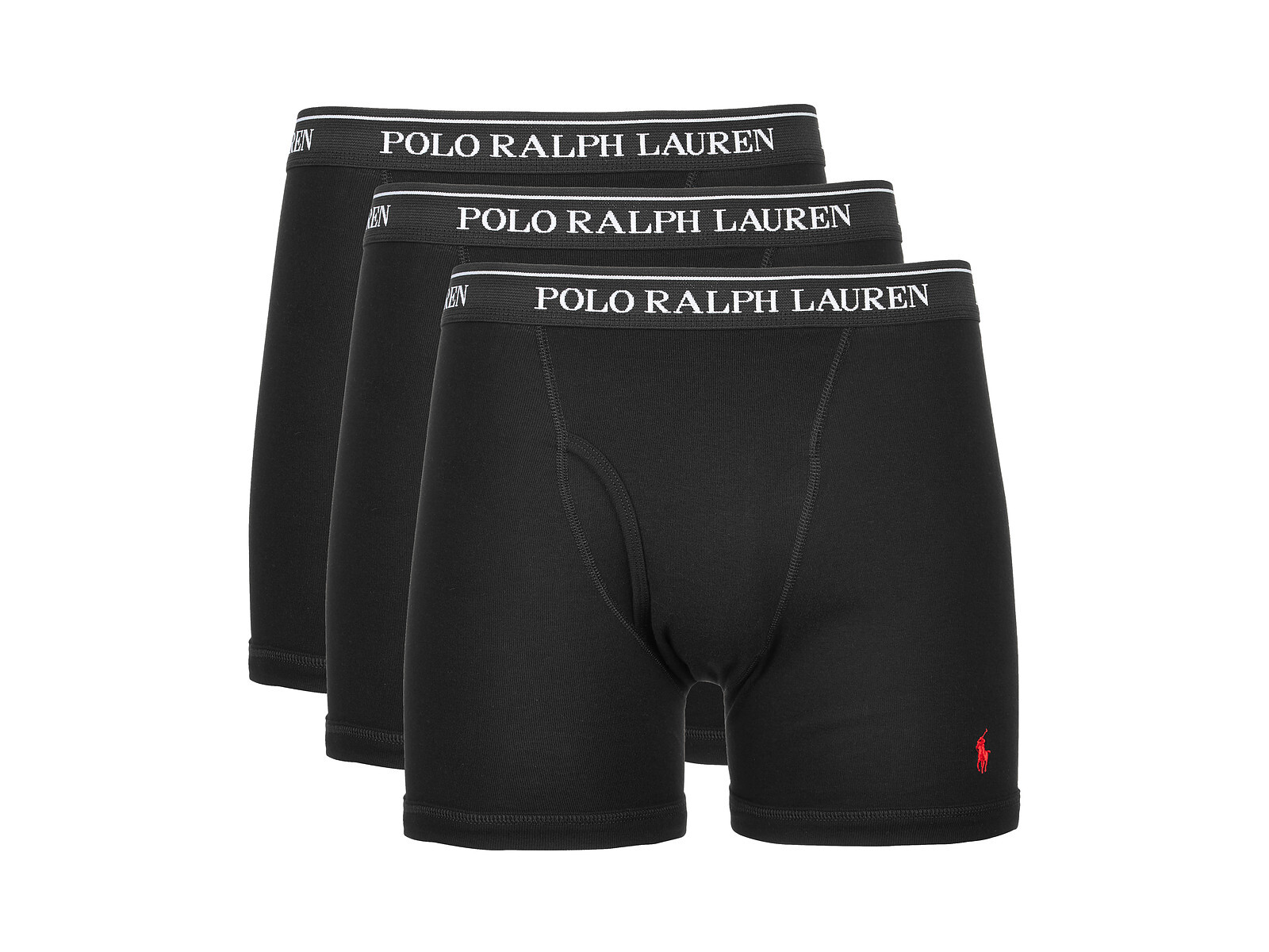 Polo Ralph Lauren Men’s Black Moisture Wicking 3-Pack Cotton Boxer Briefs $45