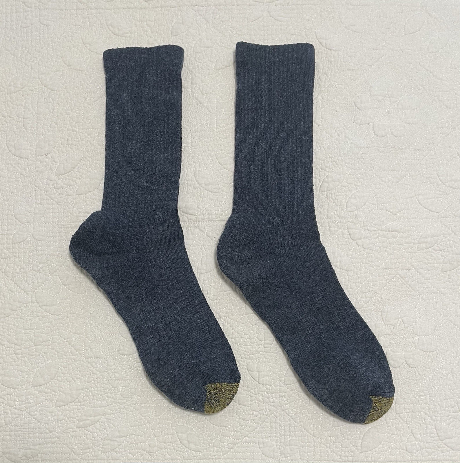 Gold Toe Blue Men’s Crew Socks 2 Pair Large
