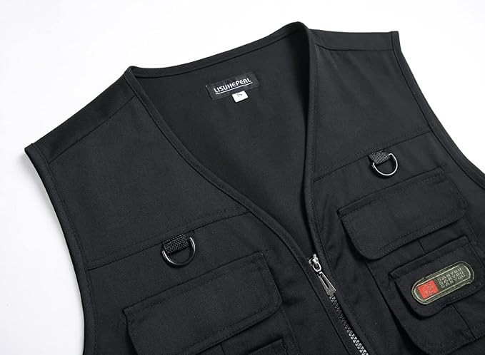 Men’s Spring And Autumn Leisure Vest Mesh Multi-Pocket Vest Middle-Aged Fishing