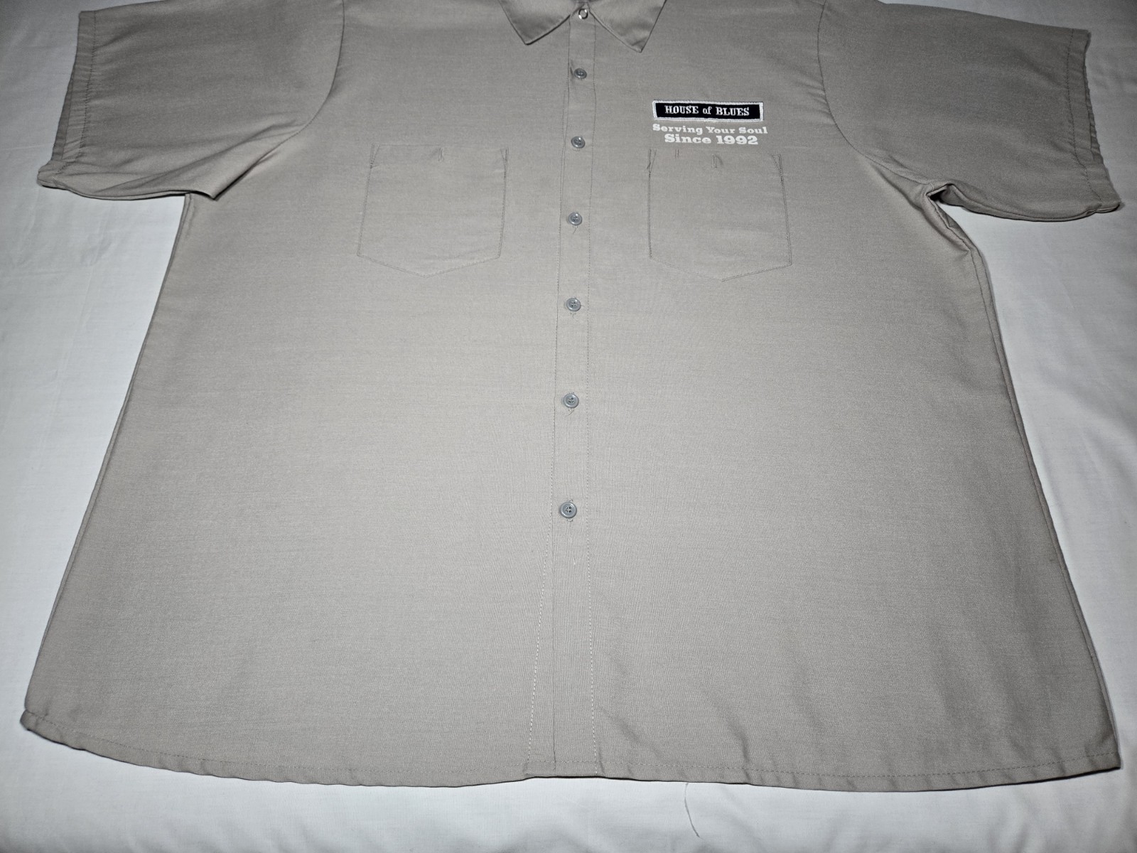 Red Kap Button Up Short Sleeve Work Shirt 2xl ( House Of Blues)