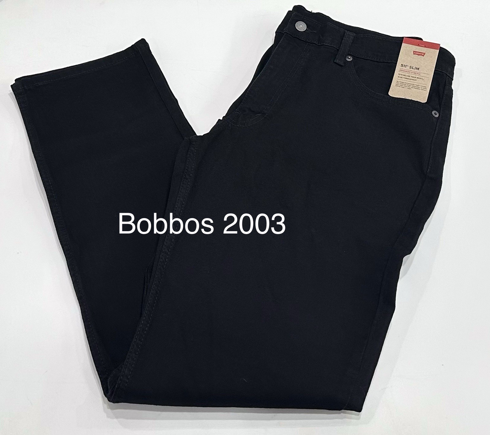 Levi’s 511 Men’s Slim Fit Stretch Sits Below Waist Jeans, Black, Size 36X34