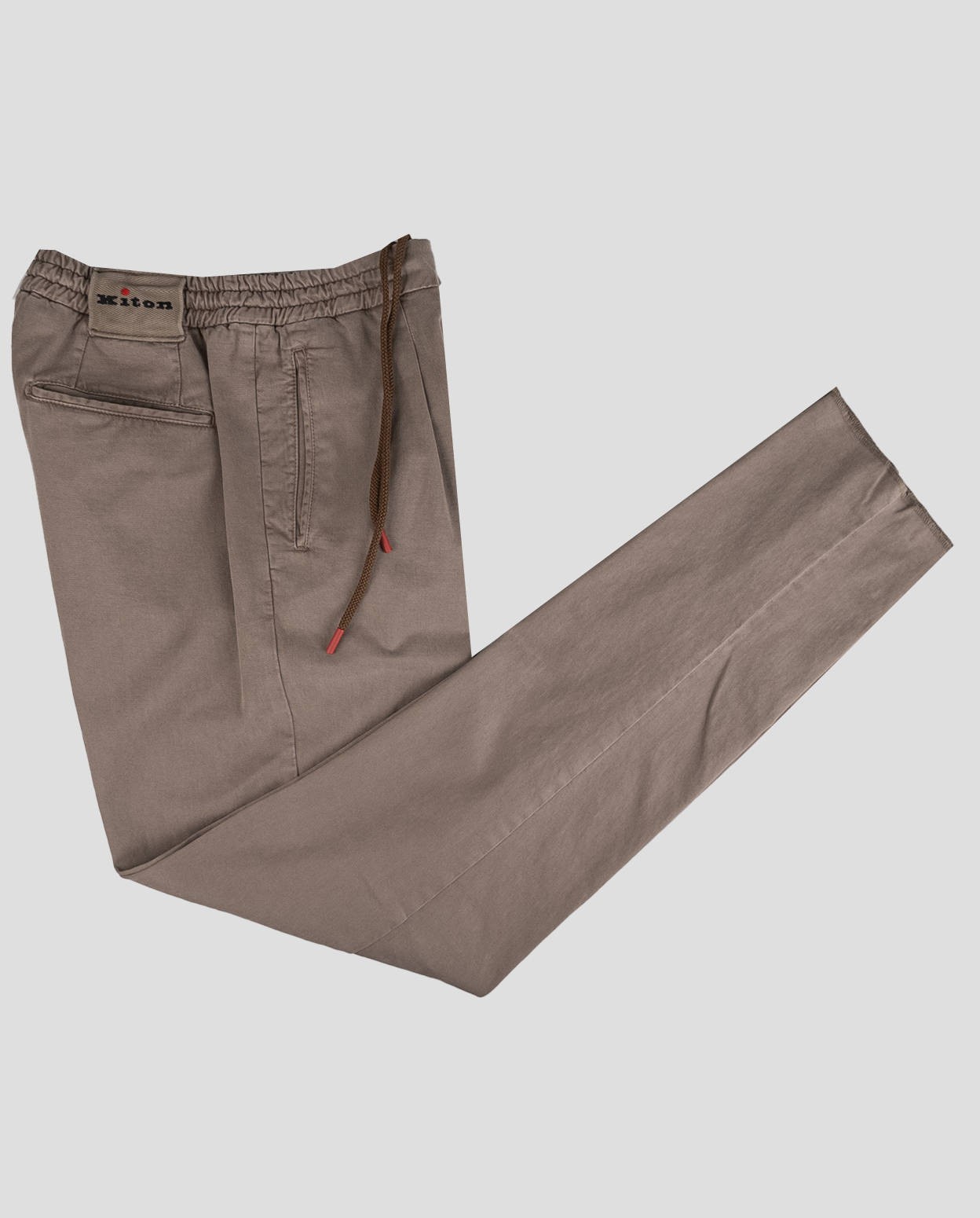 NEW KITON TAUPE LYOCELL COTTON EA PANTS US 42 – EU 58 KJY72