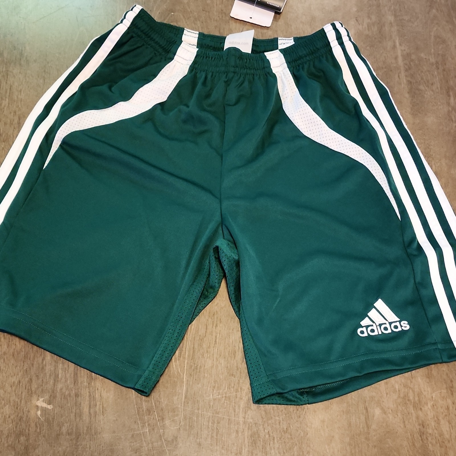adidas Campo Sho Y YOUTH ClimaCool Mesh Soccer Shorts Elastic Waist Green L