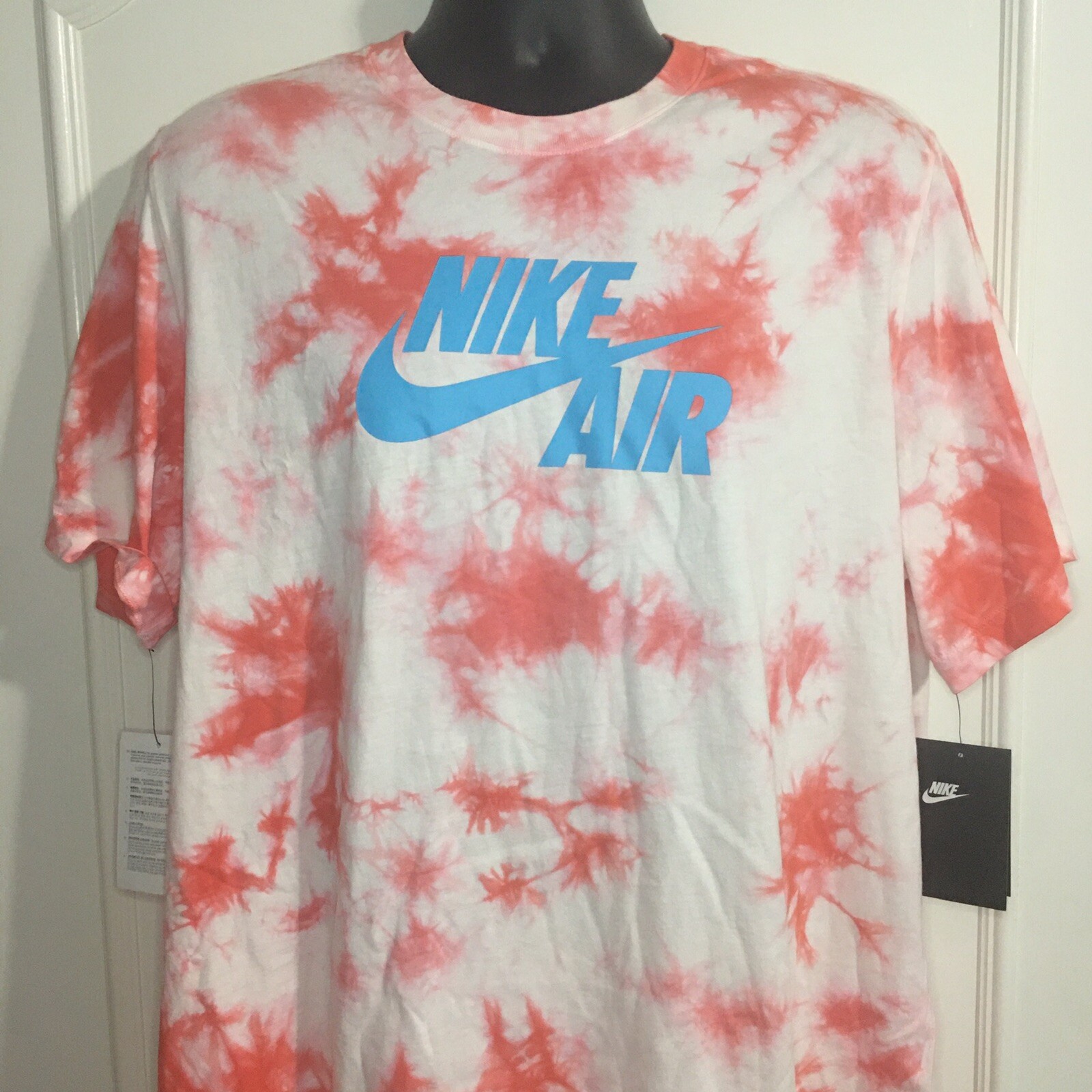 Nike Air Tie Dye T-Shirt XL – Pink/White BQ0079-100 NEW with Tags