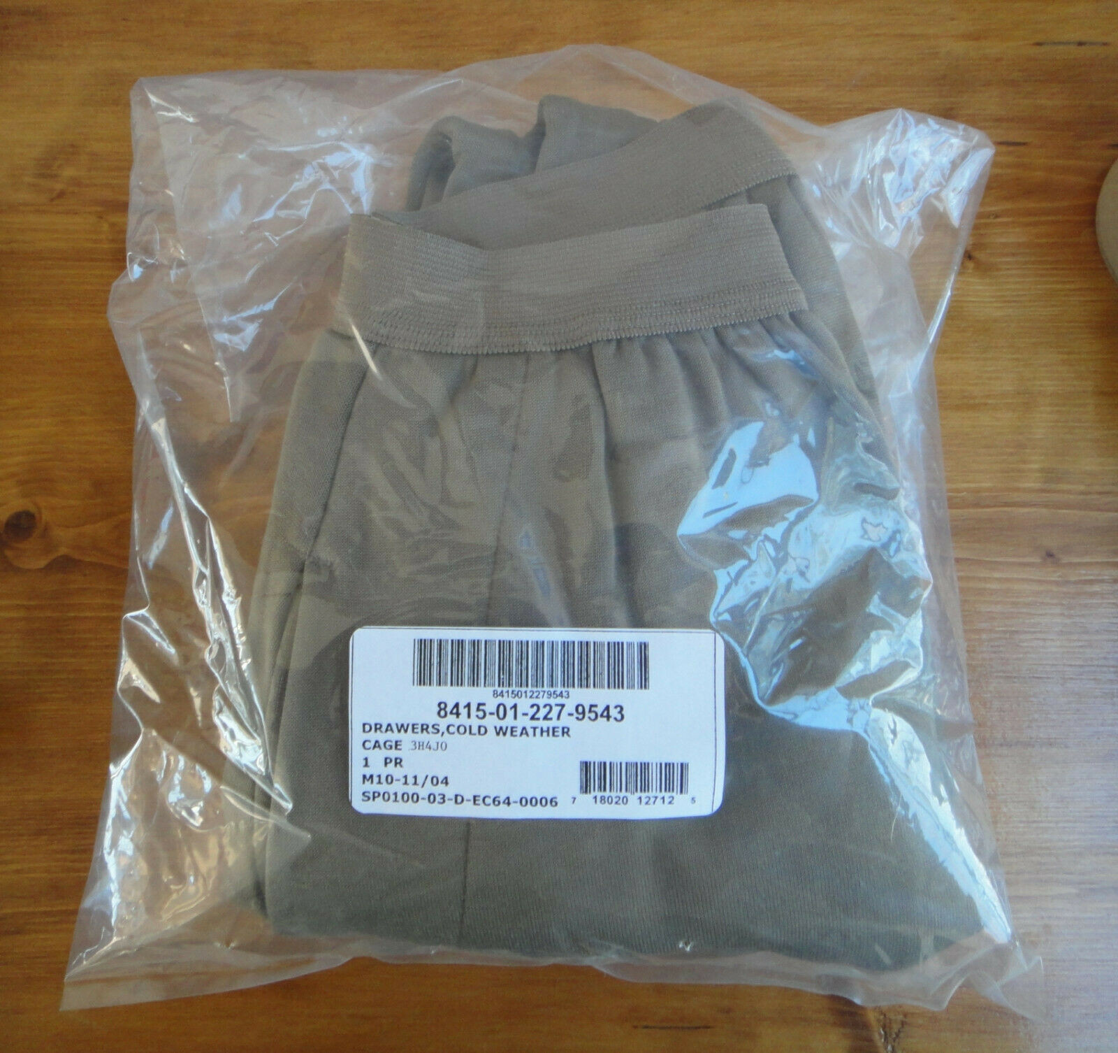MILITARY POLYPRO SMALL Underwear Drawers NEW Extreme Cold, Qty of 12 IN BAGS