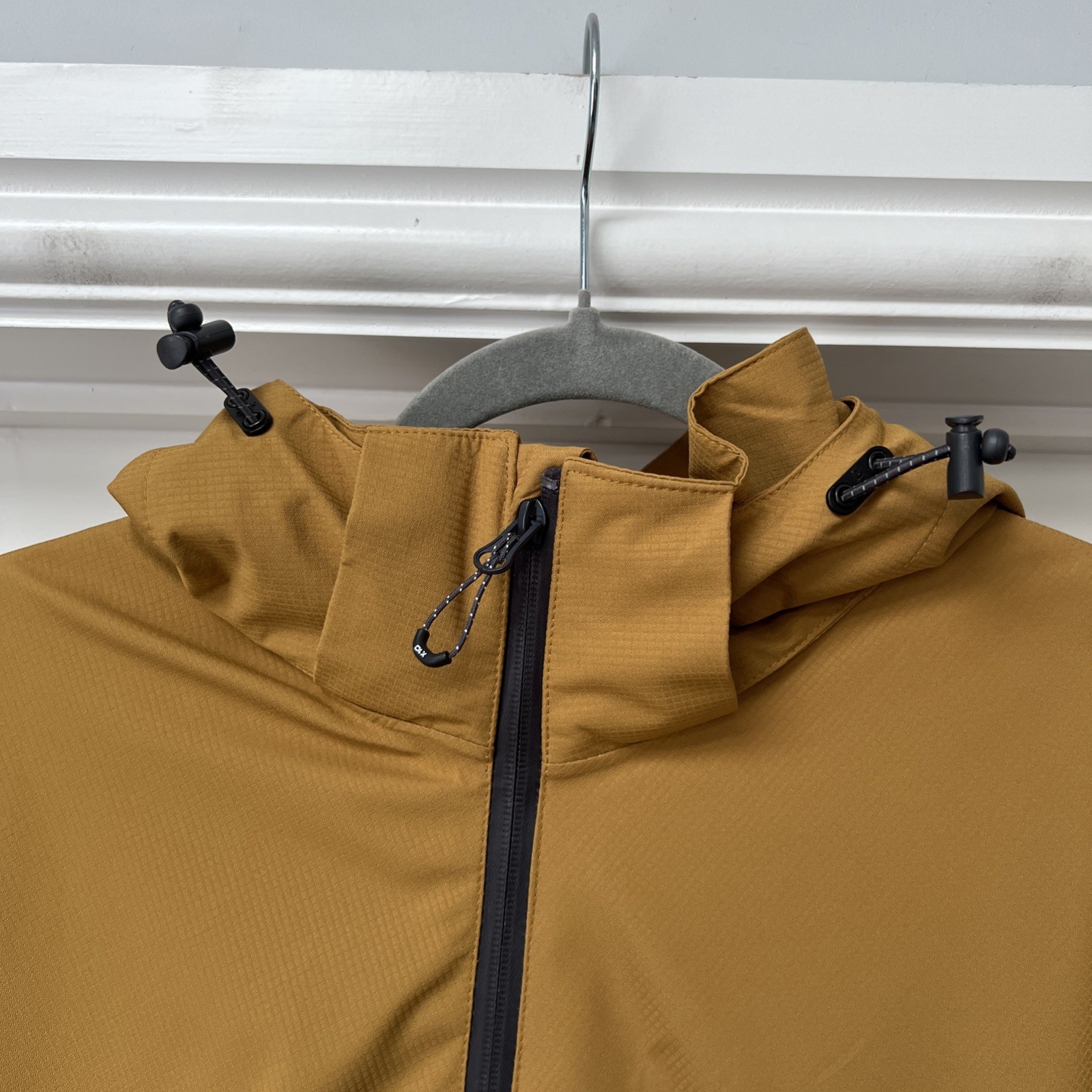 DLX Jacket Coat Men’s Large Orange Grey Waterproof Windproof Outdoors Full Zip