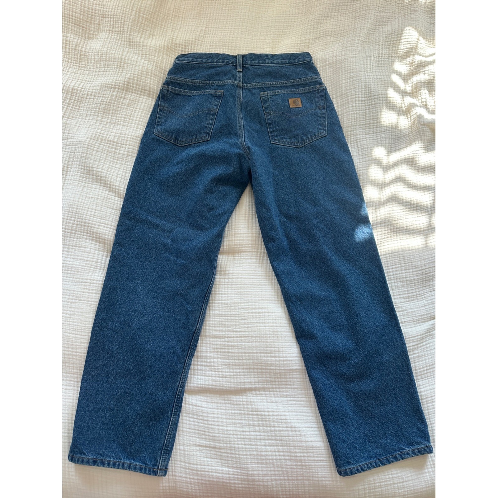 Vintage 90s Carhartt Flannel Lined Jeans Blue Relaxed Fit Workwear B172 31×30