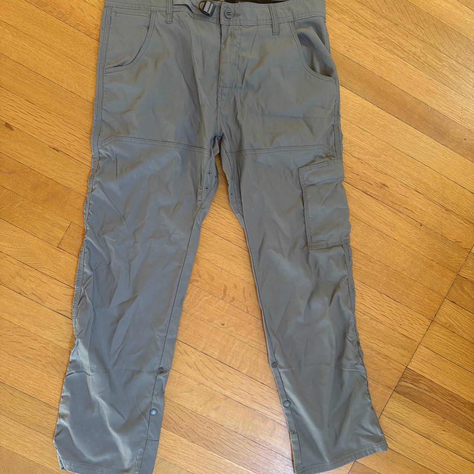 Prana Pants Mens 34×30 Stretch Zion II Relaxed Fit Straight Leg Color Gray