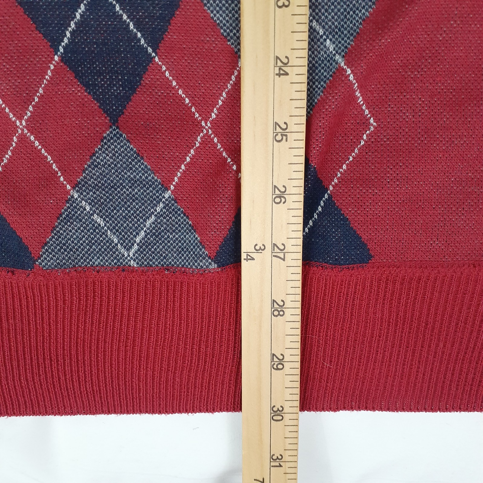 Ballantyne Edinburgh 1/4 Zip Sweater Mens 2XL Red Argyle Long Sleeve Classic VTG