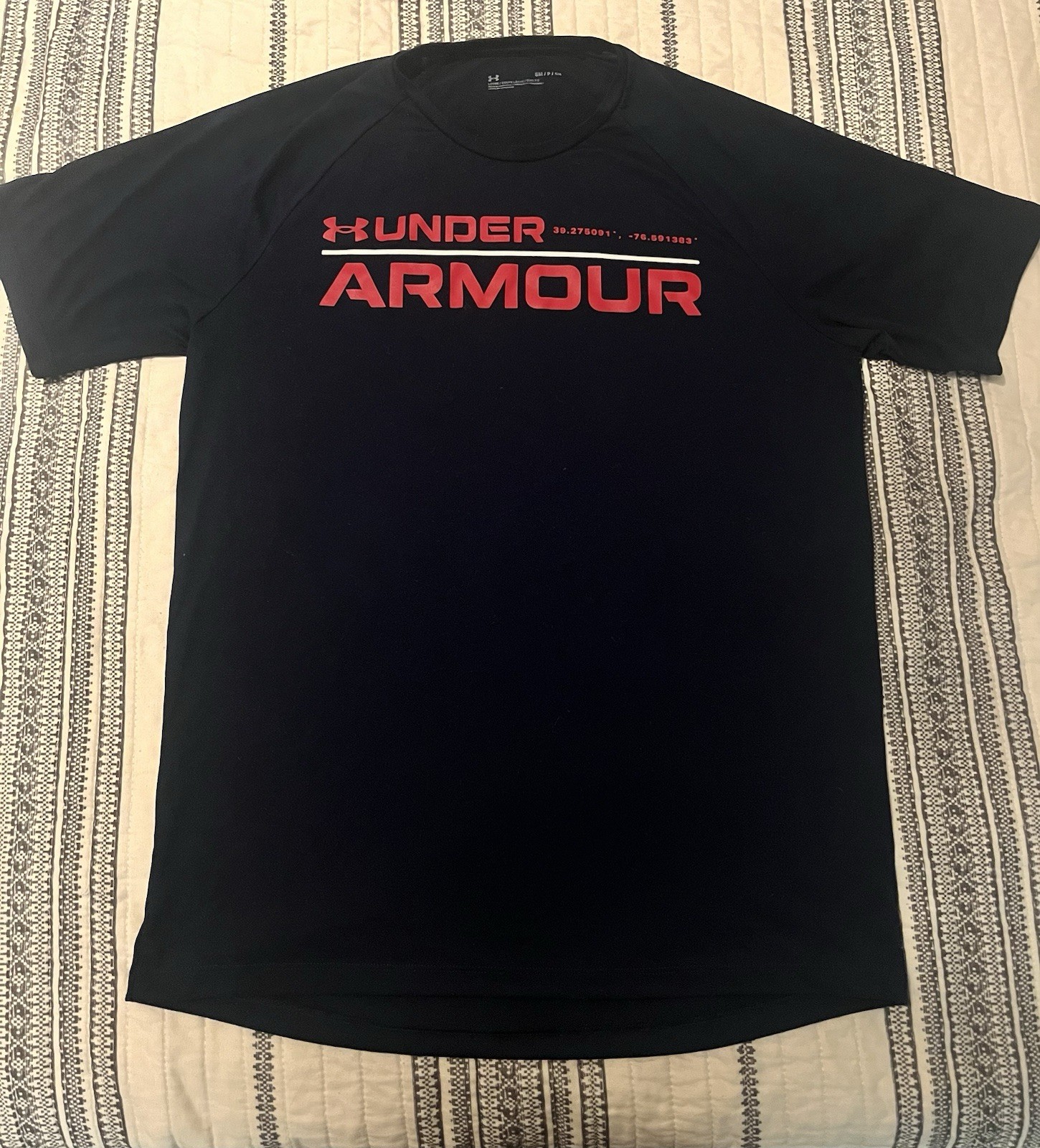 Mens Under Armour Tech 2.0 Short Sleeve T-Shirt Wordmark; Navy Blue; Small