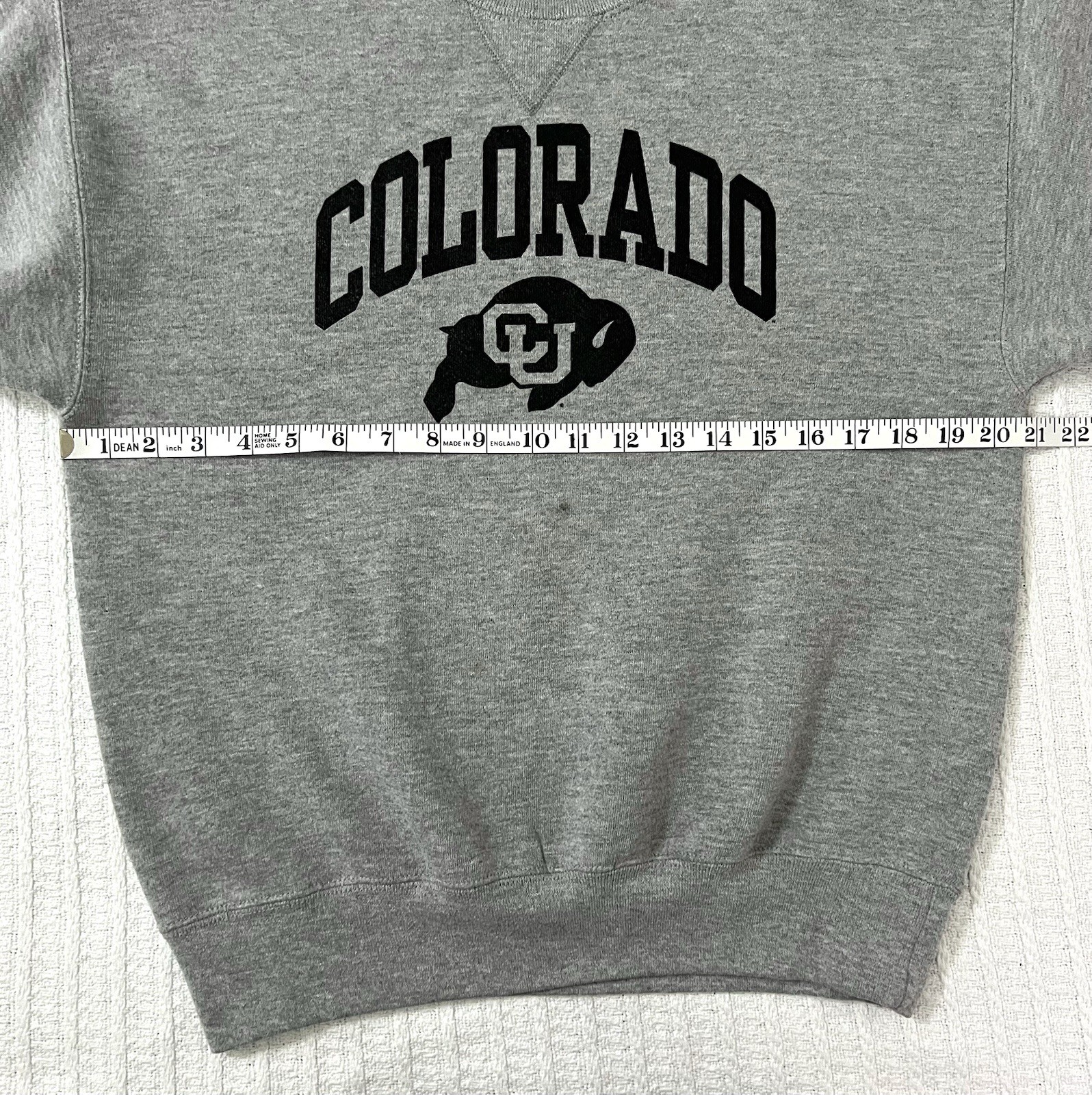 Vintage Colorado University Buffalos Logo Crewneck Sweatshirt MD 20” X 25” Gray