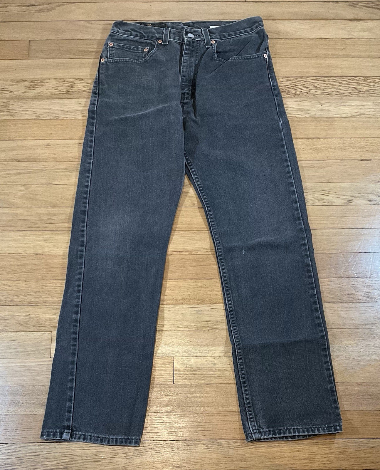 Vintage 90s Levi’s 505 Straight Leg Jeans Men’s 30×29 Black Fade Made In USA