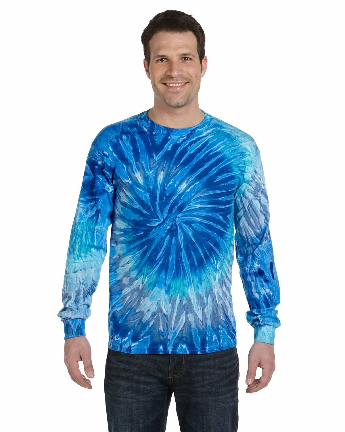 Tie-Dye Adult 5.4 oz. 100% Cotton Long Sleeves Dye T-Shirt CD2000 S-3XL