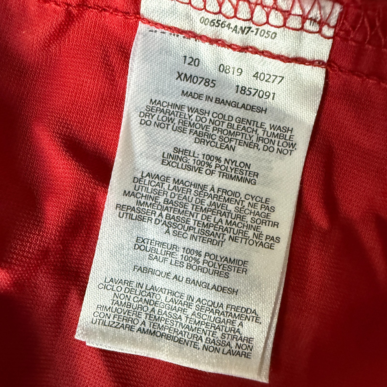 Columbia Omni-Shade Mens Large Red Hiking Shirt Vented Roll Tab Long Sleeve