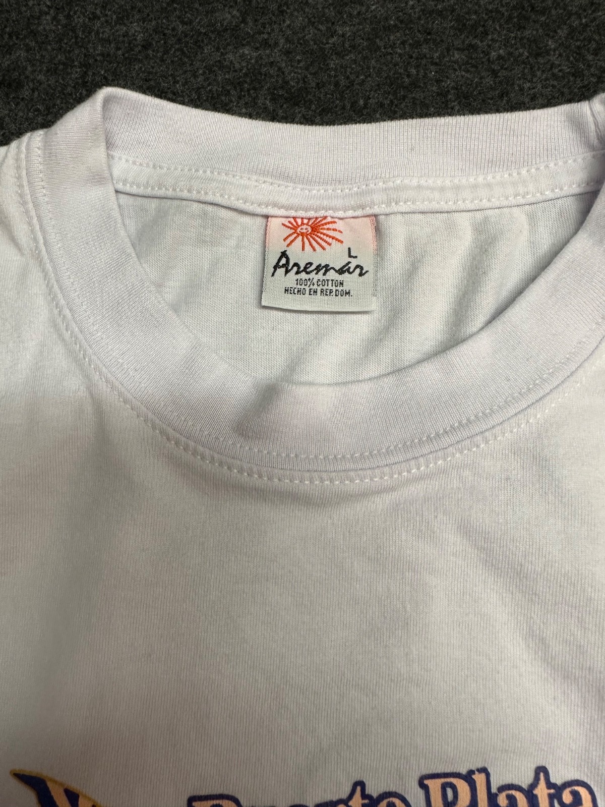 Vintage Dominican Republic T-shirt Men’s L 100% Cotton Puerto Plata Travel Y2K