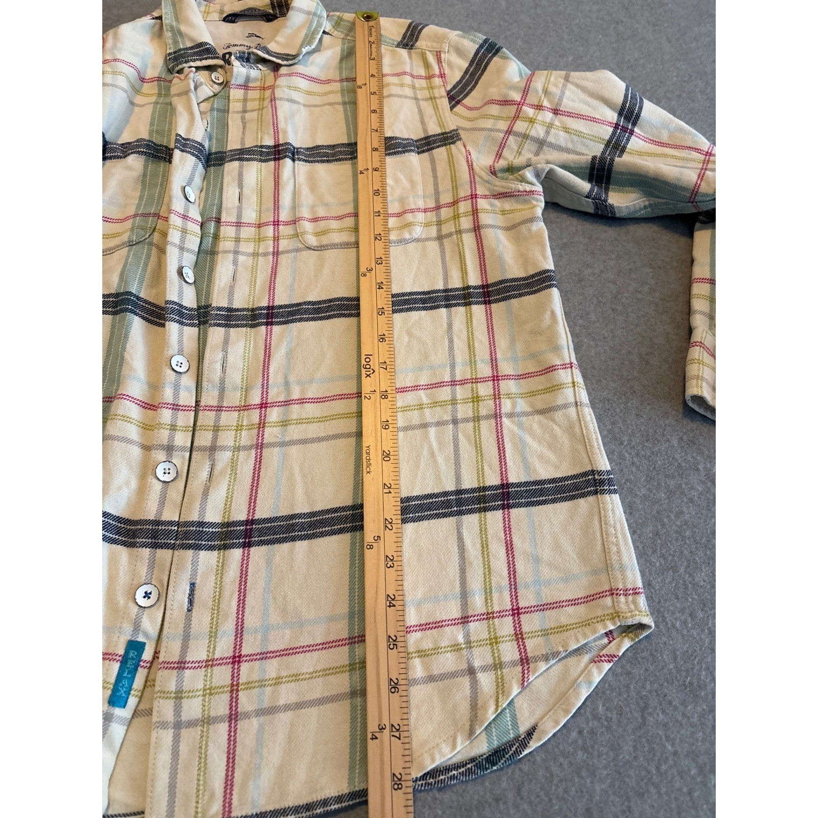 Tommy Bahama Relax Men’s Medium Cotton Plaid Button Down Casual Everyday Shirt