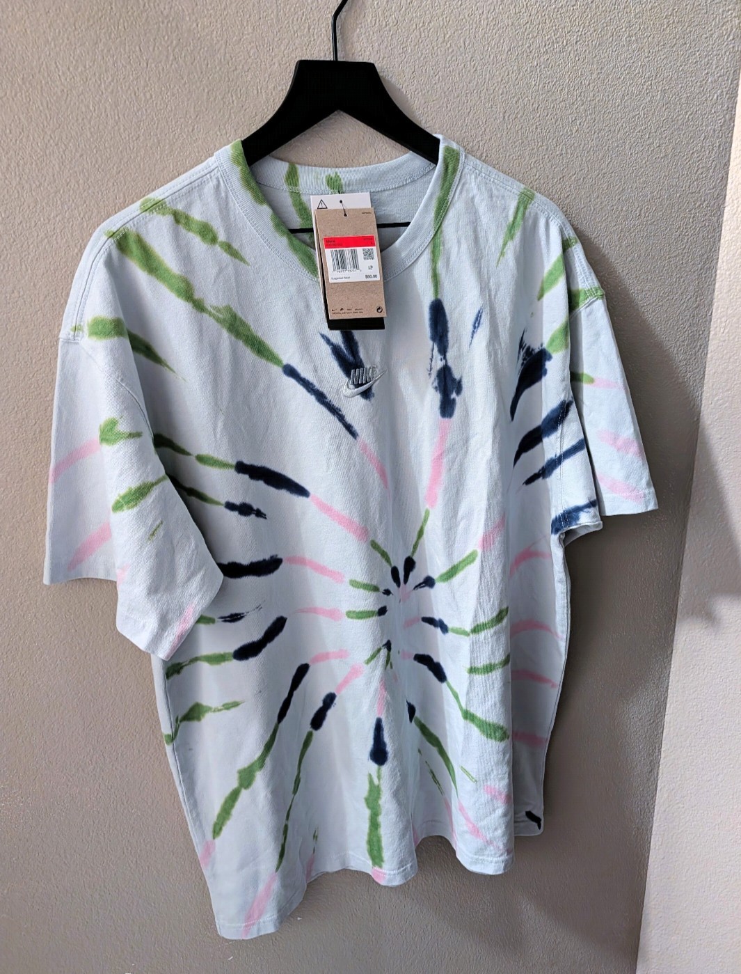 Nike Mens Tie-Dye Knit T-Shirt Loose Fit Short Sleeve SIZE L