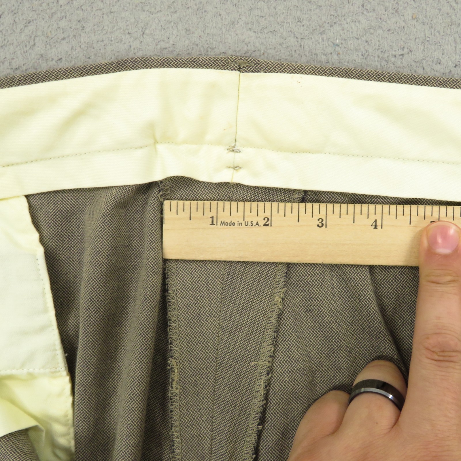 Polo Ralph Lauren Pants 40×32 Wide Pleated High Rise Cuffed Trouser Herringbone