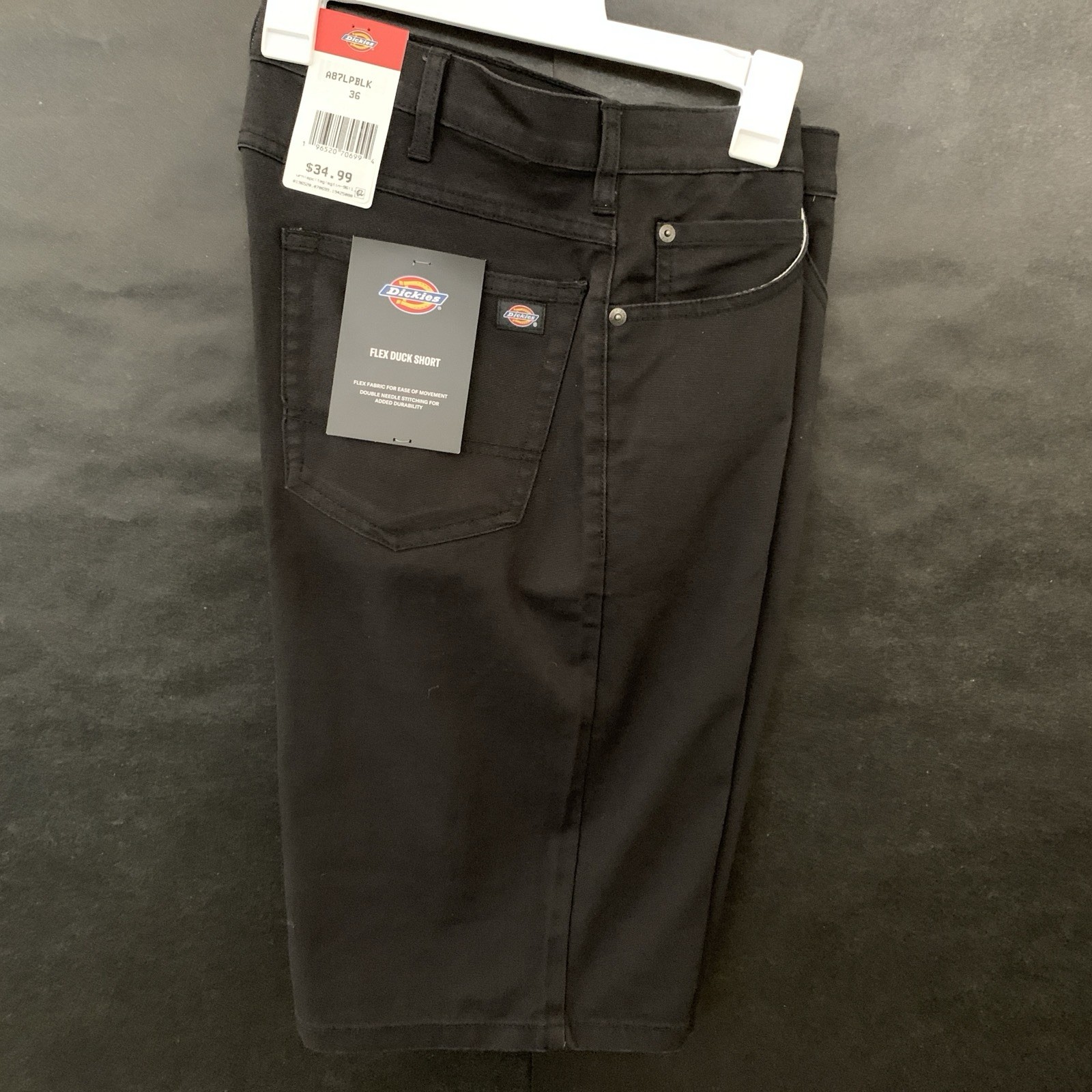 PICK SIZE – Dickies P420309 Mens Black Flex Duck Shorts – 11” Inseam