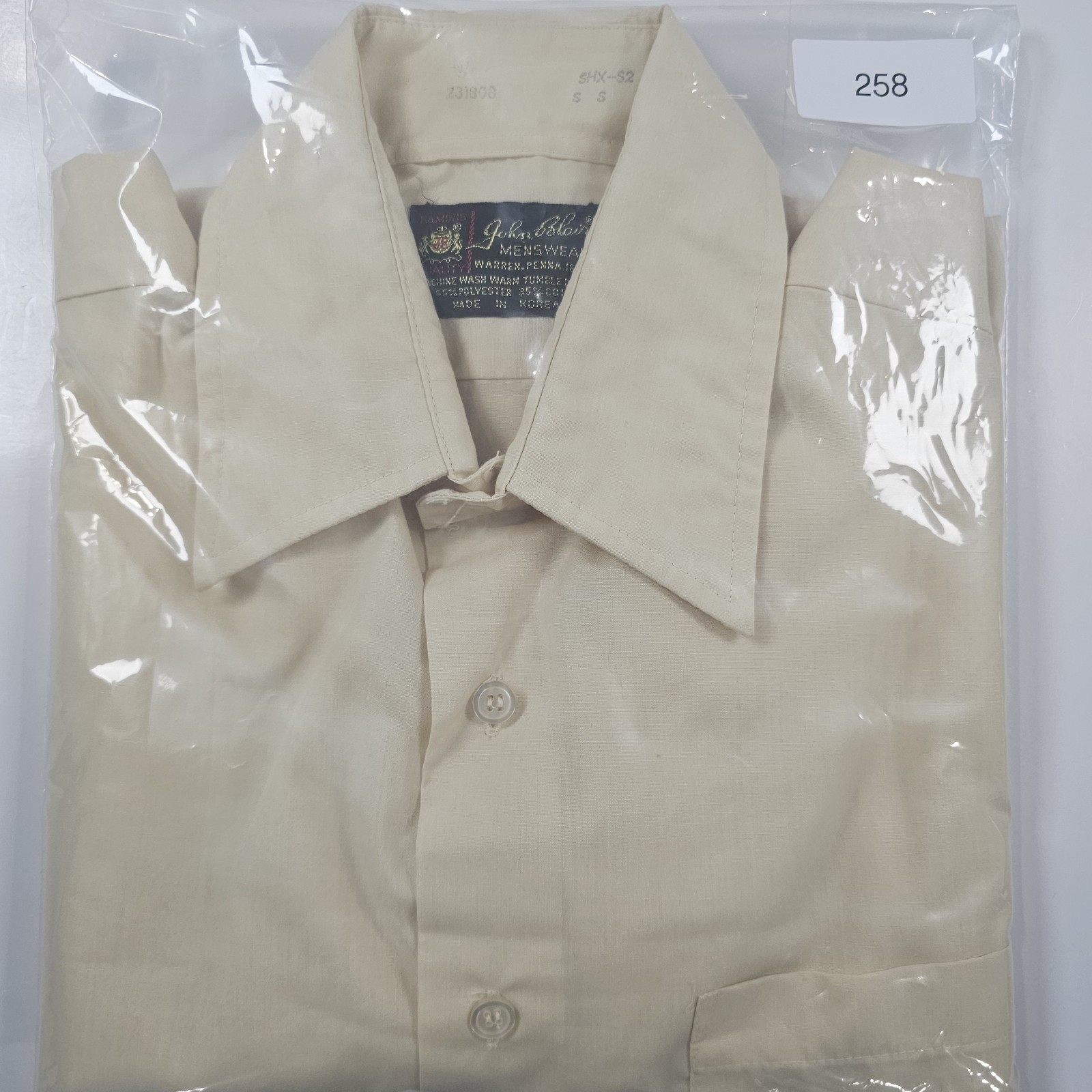 Vintage John Blair Button Up Shirt Men’s Size Large Yellow