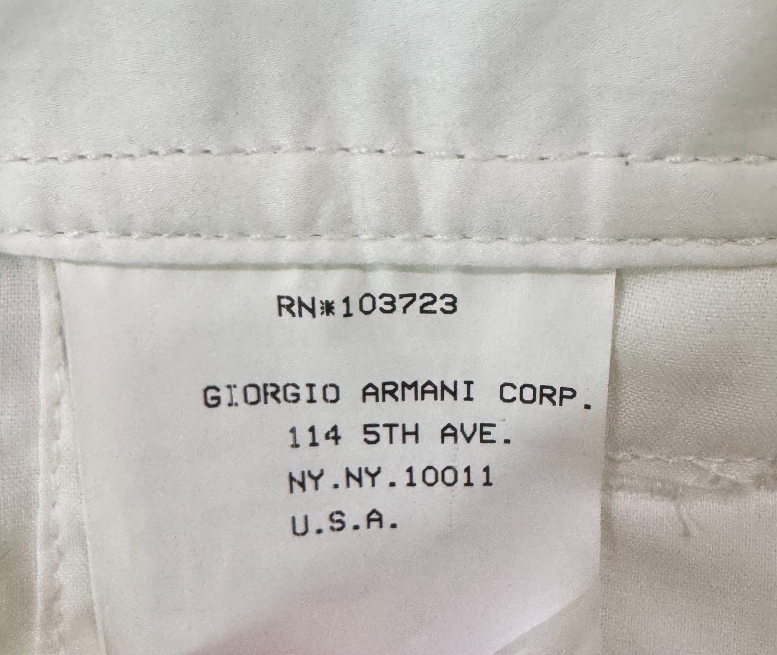 $925 Giorgio Armani NWT Men sz 52 White Cotton Leather Pants Drawstring Zip Auth