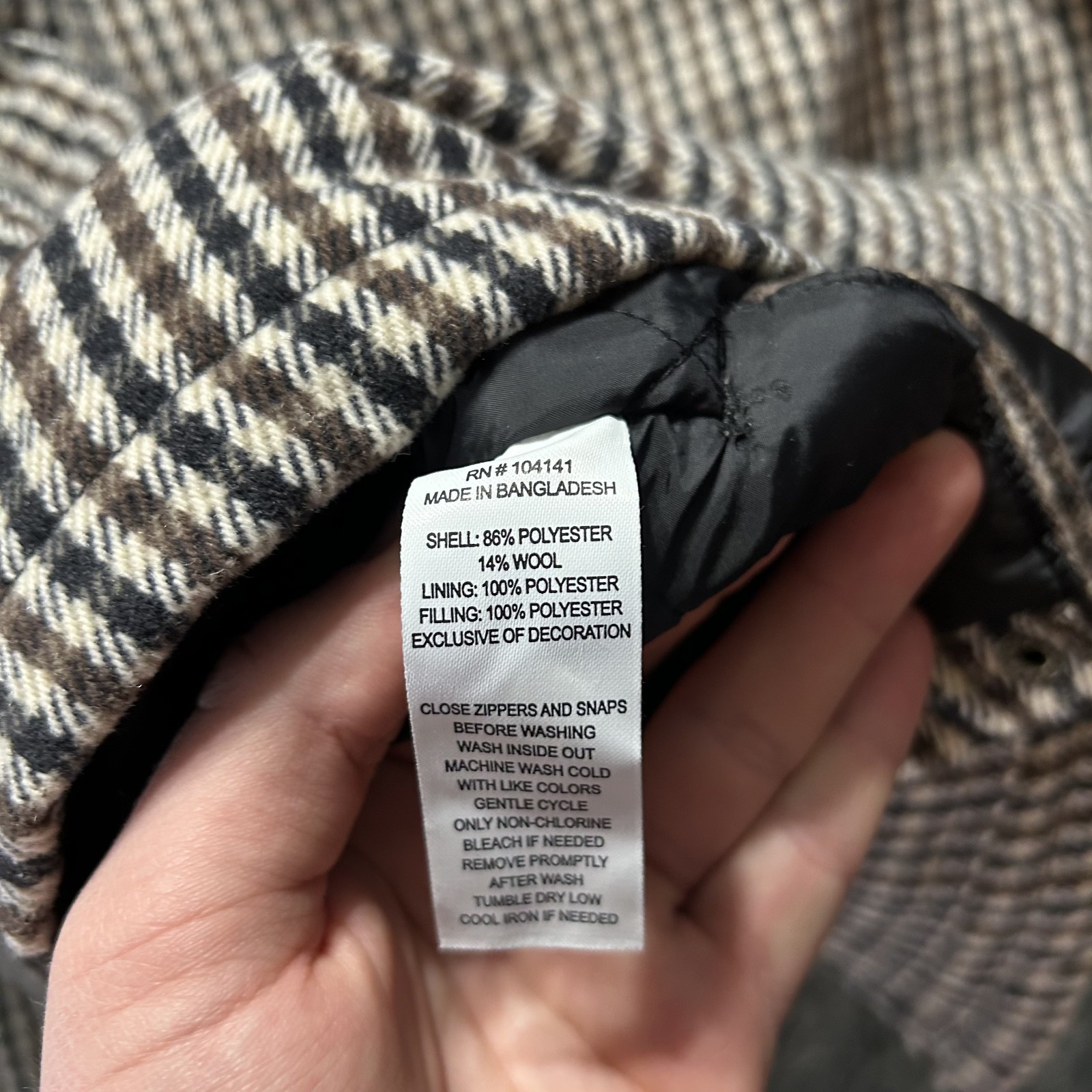 Alpine Design Mens Size M Eldridge Plaid Wool Full Zip Jacket