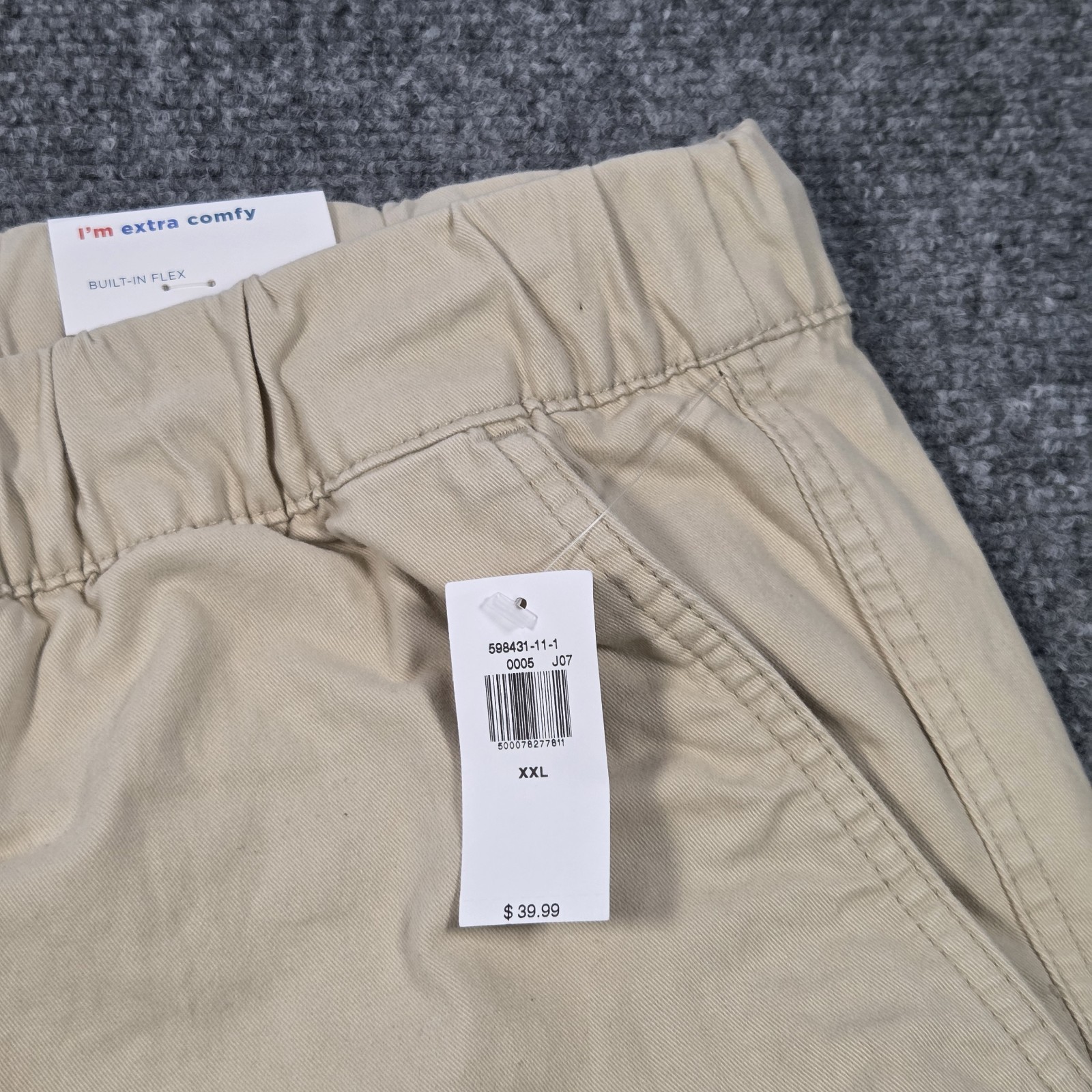 NWT Old Navy Mens XXL Modern Jogger Built-In Flex Oak Branch Beige 2XL Pants