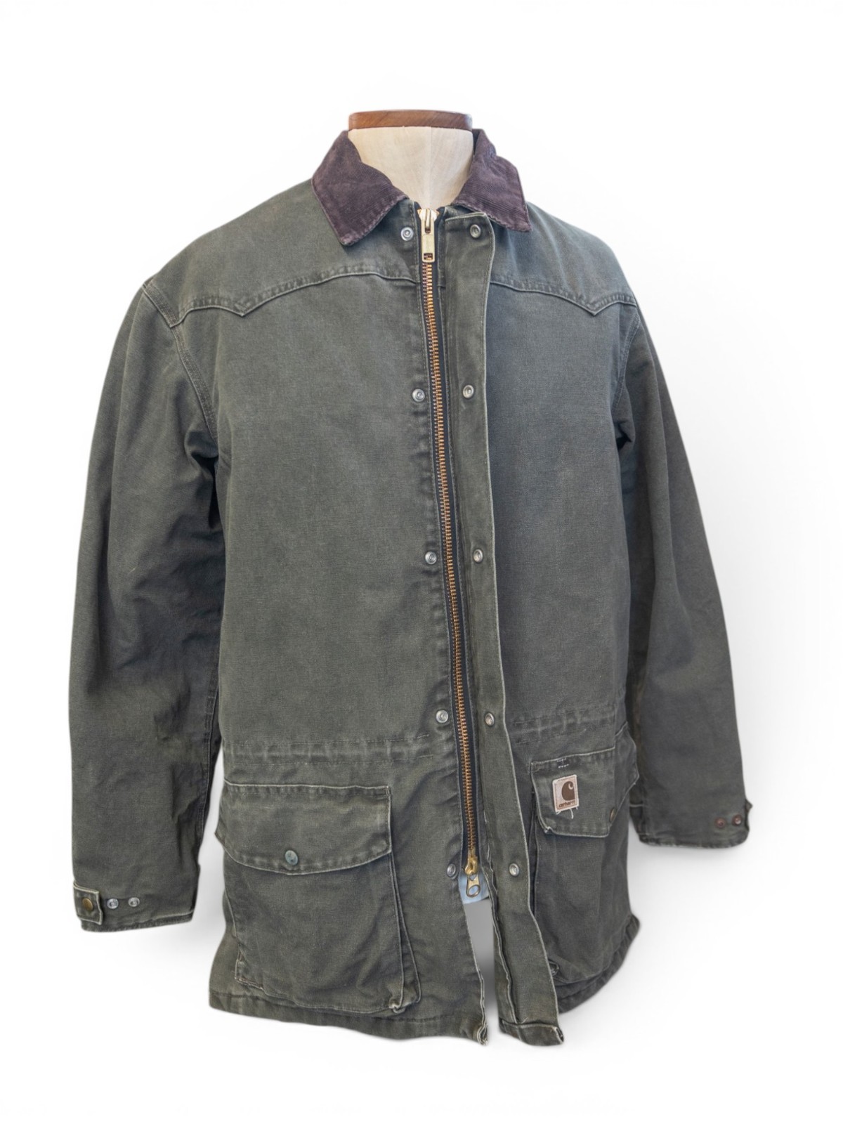 Vintage C52 MOS Moss Green Carhartt Blanket Lined Chore Jacket