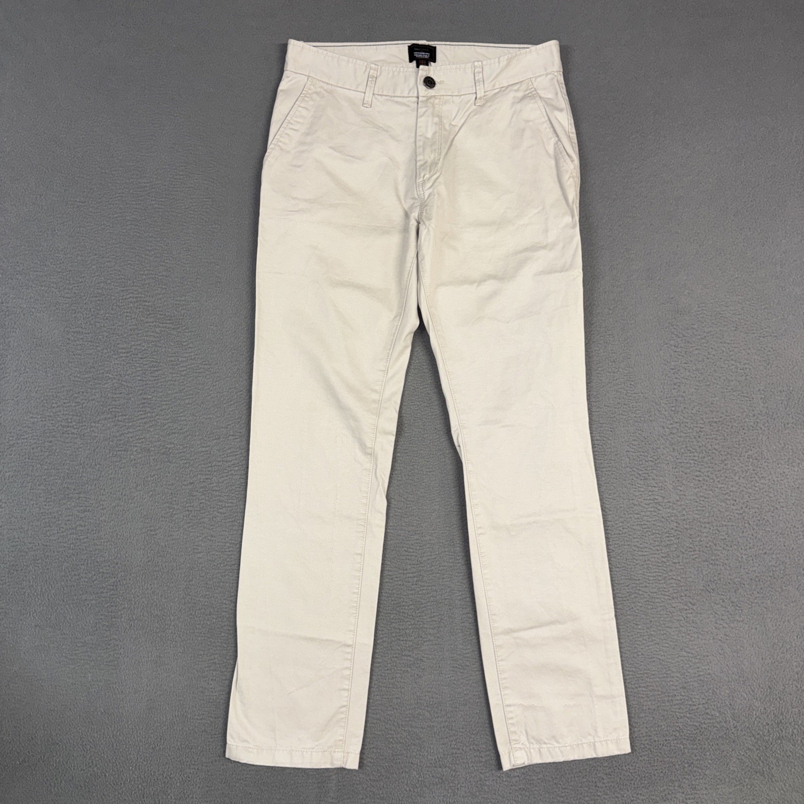 Gap Pants Mens 31×32 (Fits 32×30) Biege Lived In Tapered Khaki Flat Front Cotton