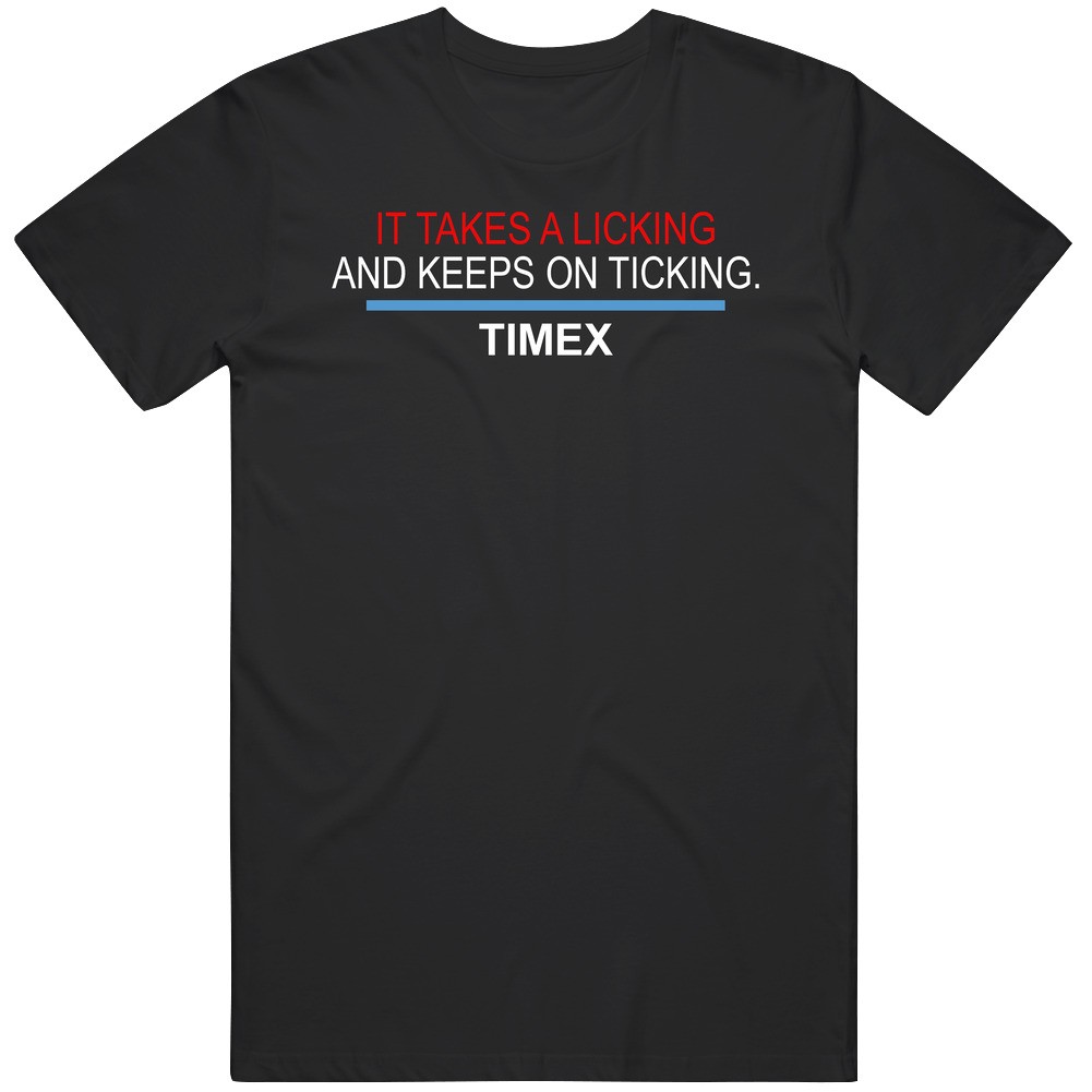 Takes A Licking Keeps On Ticking Timex Most Memorable Ad Slogan Mens Size Large
