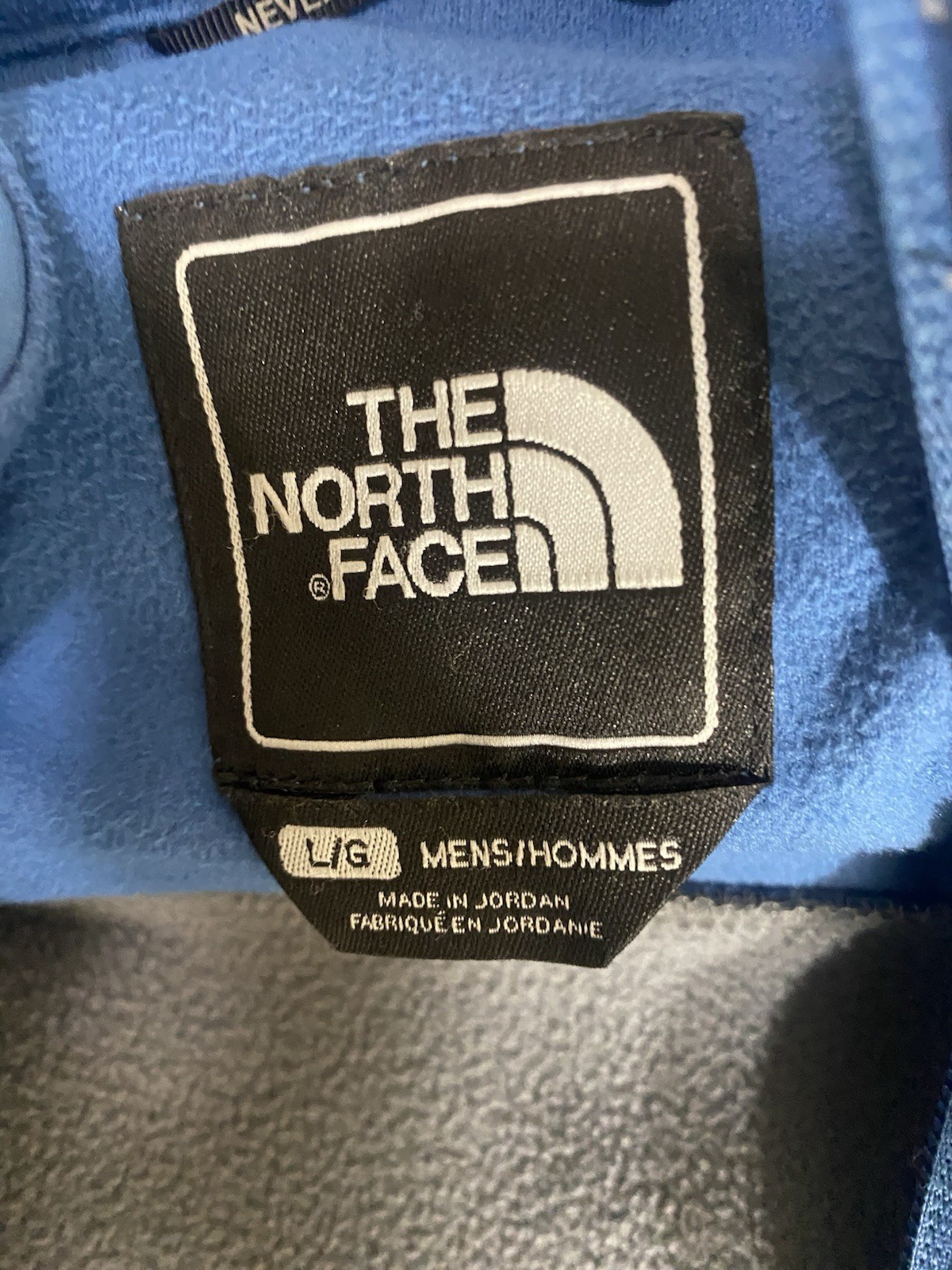 The North Face Apex Bionic Jacket Large Softshell Windwall Blue Gray Full Zip