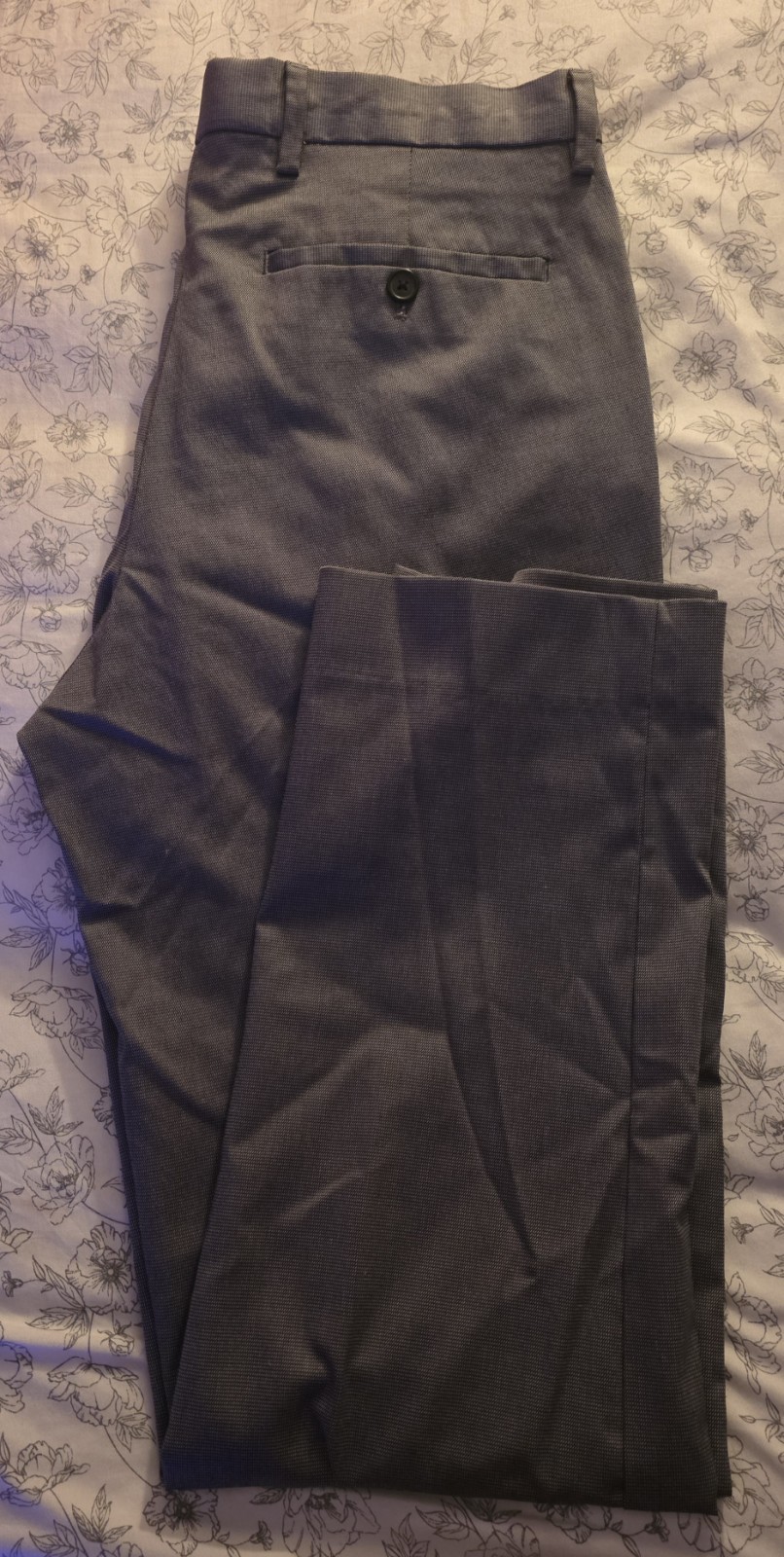 Banana Republic Men’s Gray Dress Pants Slim Fit Cotton Twill Flat Front 31